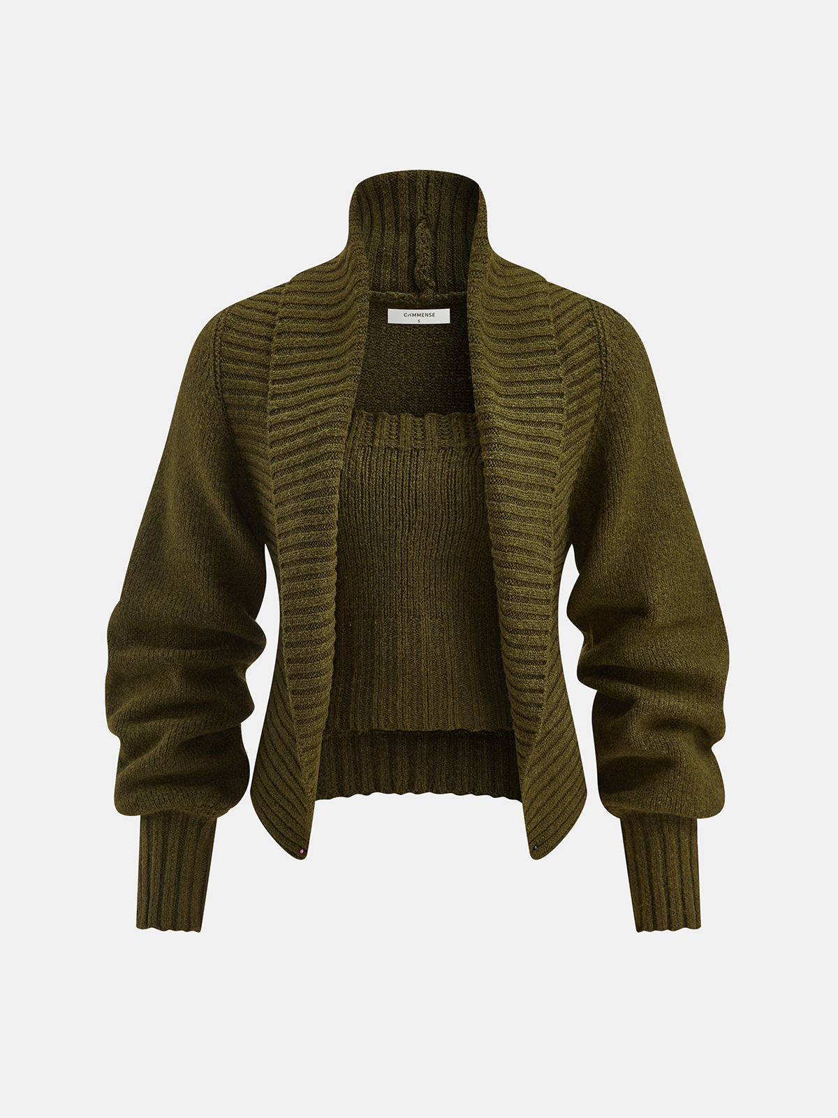 Knit Strapless Top and Cardigan Two-Piece Set-Chicvia