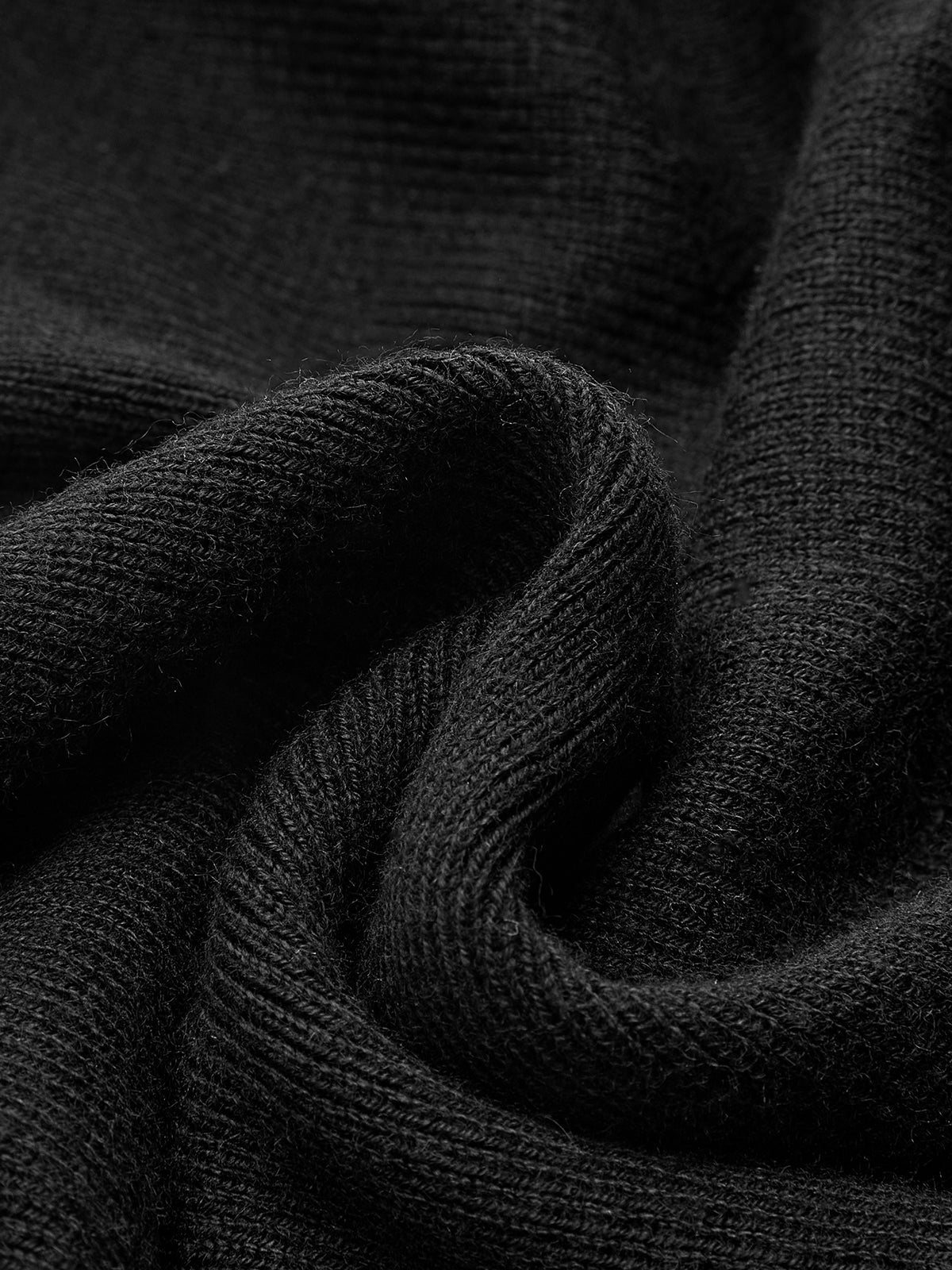 Mandarin Collar Bell Sleeve Metal Detail Knit Dress-Chicvia