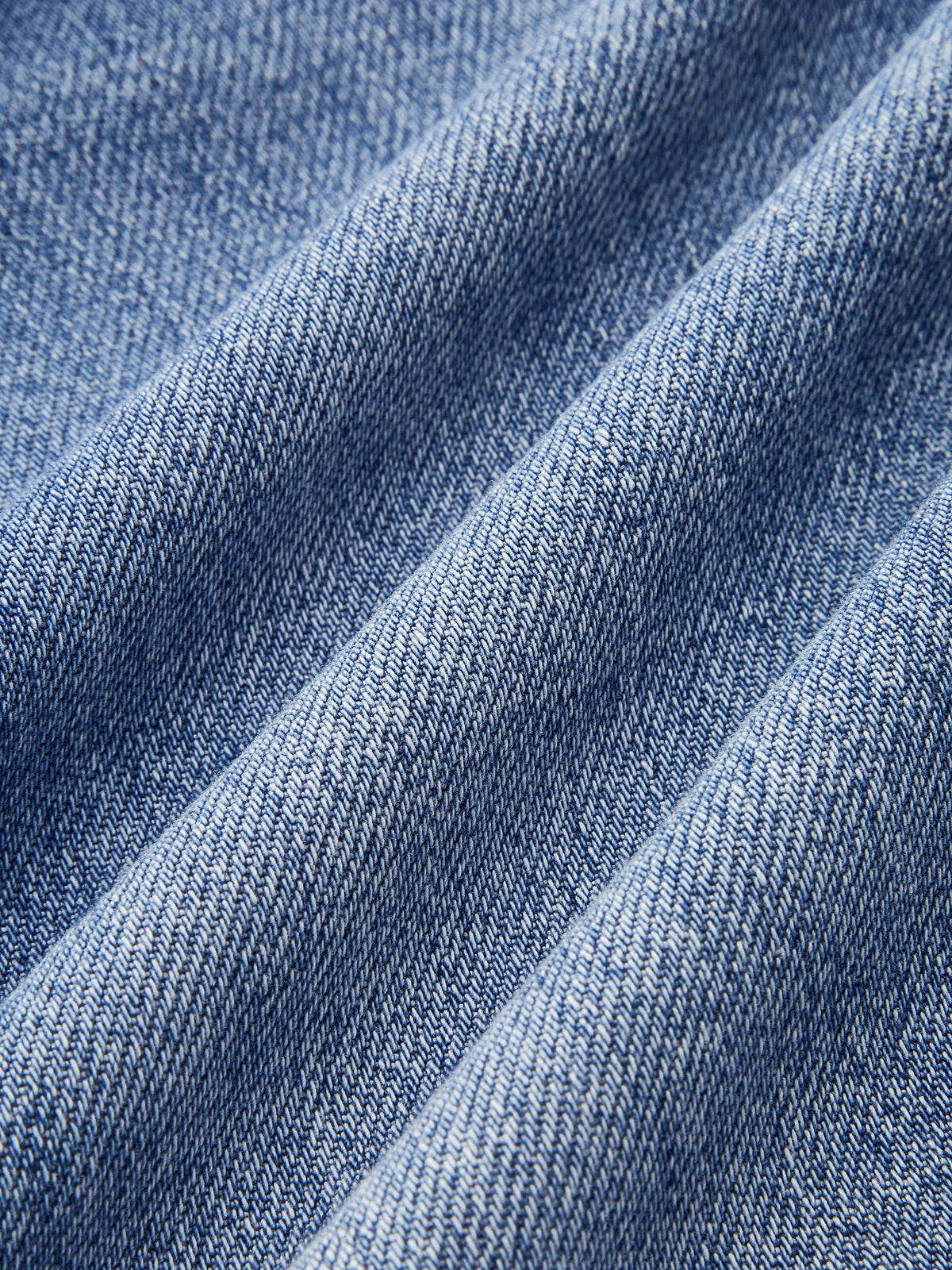 Denim Curved-Leg Jeans-Chicvia