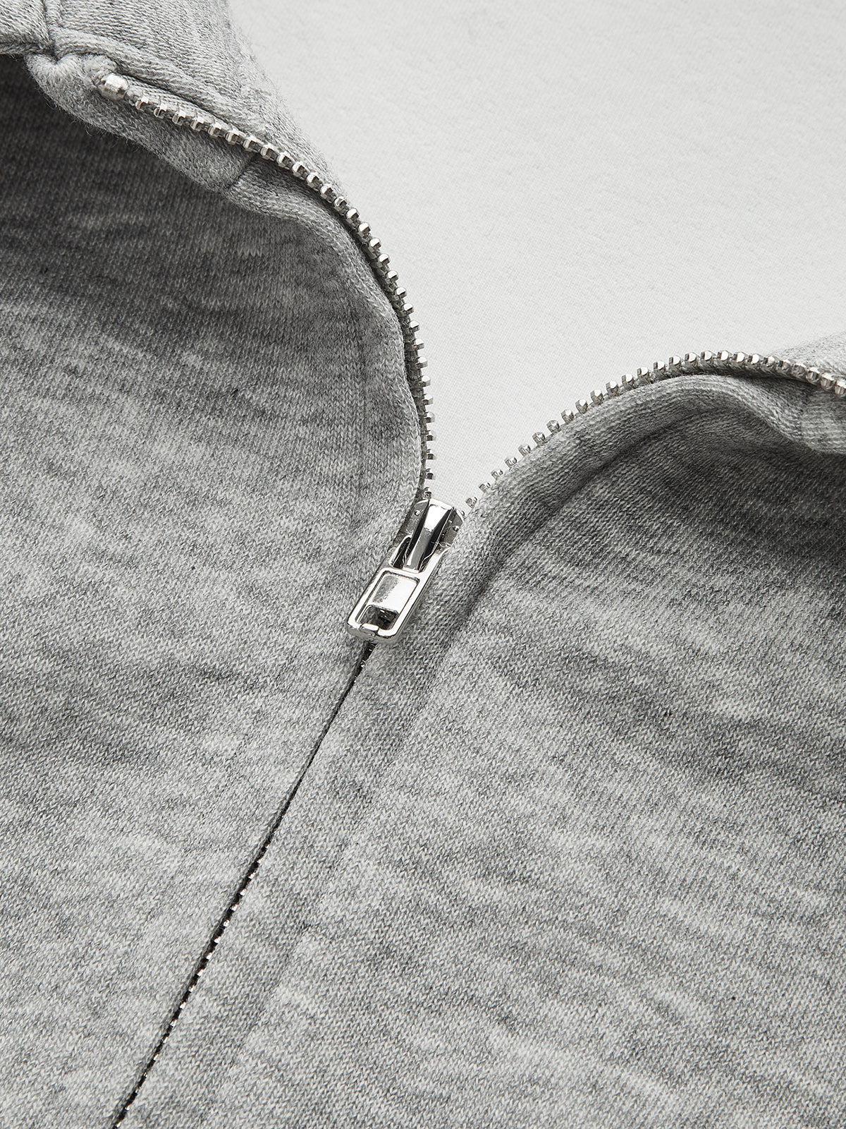 Collared Tailored Zip-Up Sweatshirt Jacket-Chicvia