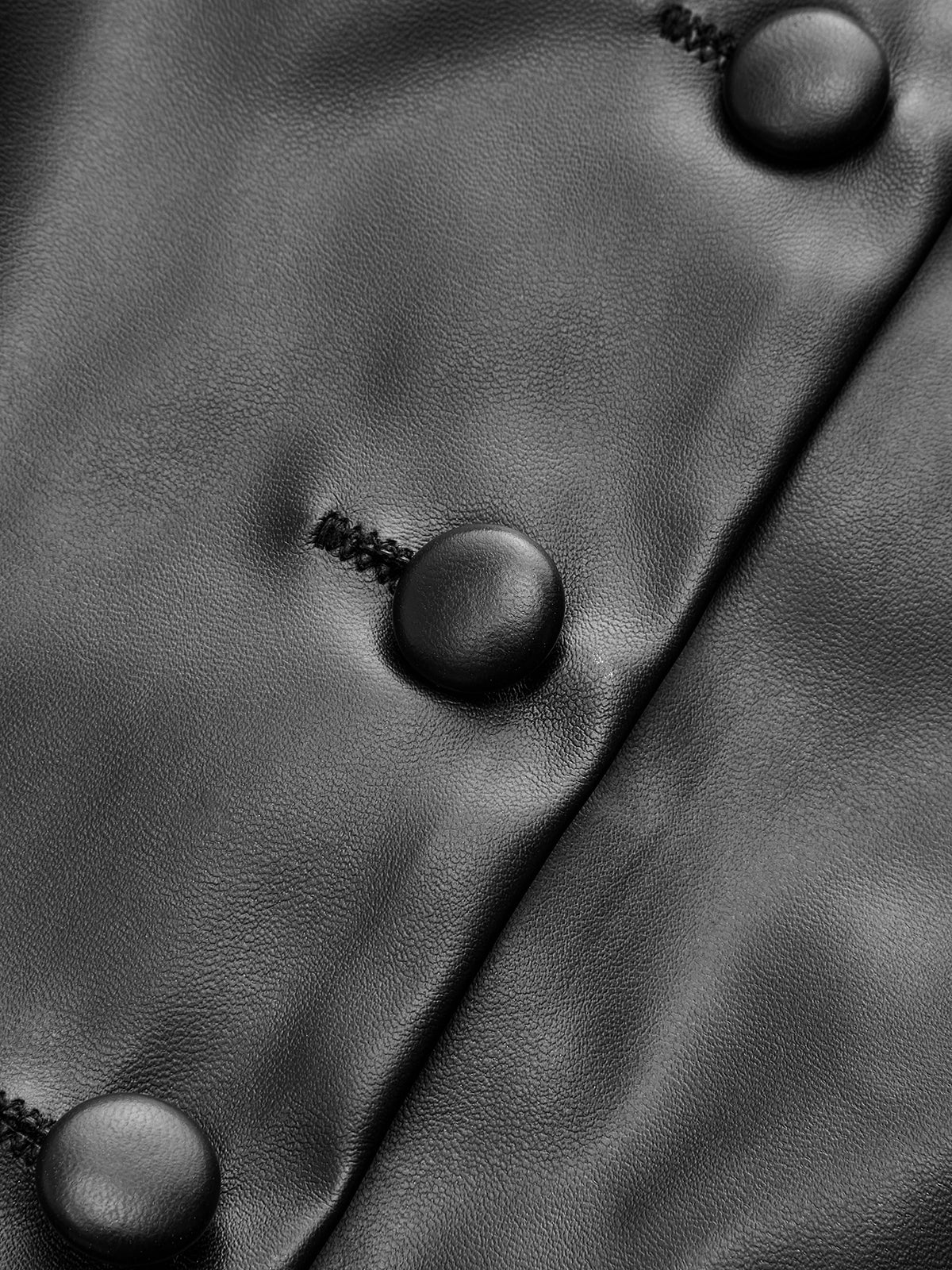 Faux Leather Asymmetric One-Shoulder Top-Chicvia