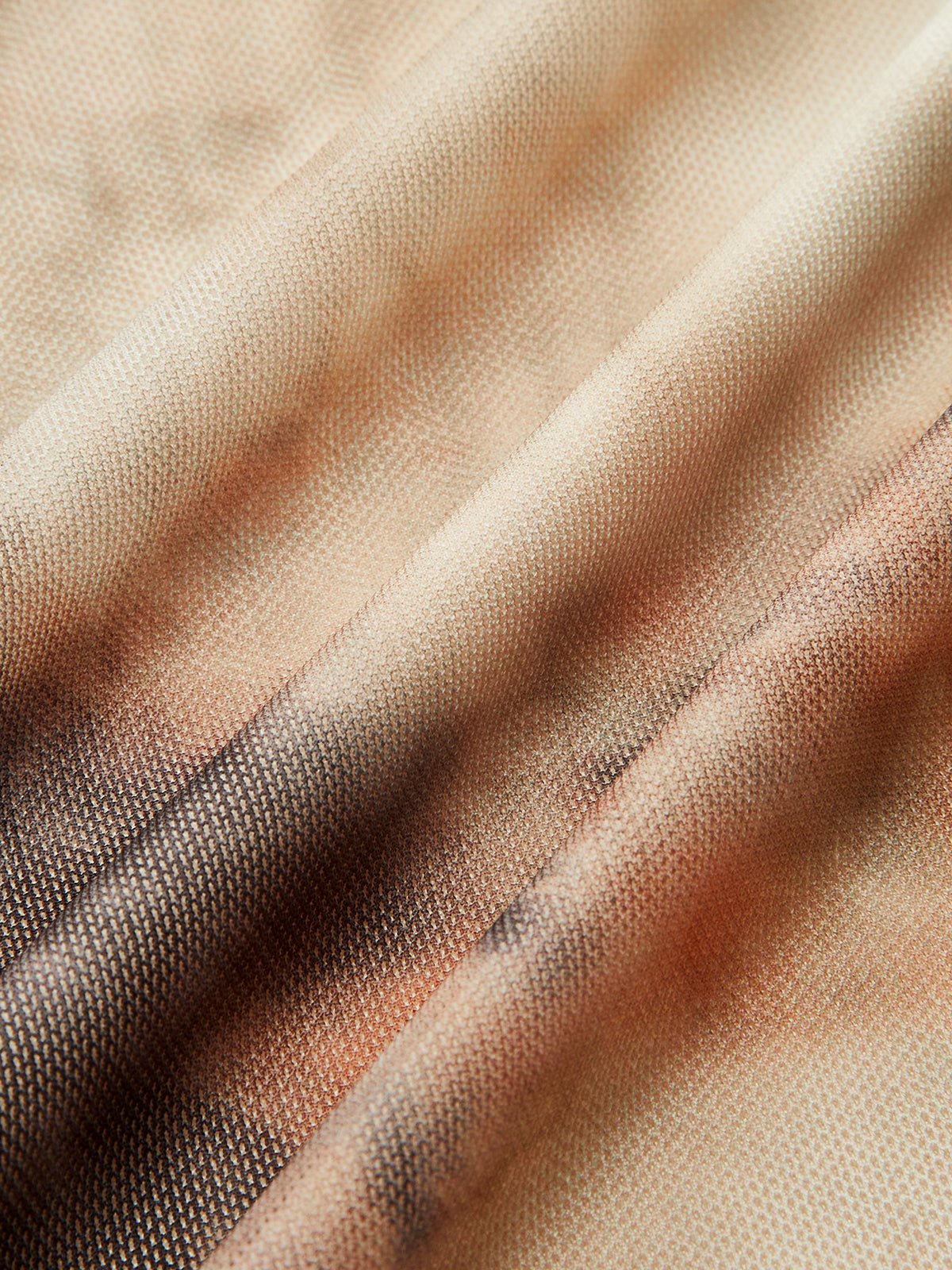 Gradient Print Ruched Long Sleeve Bodysuits-Chicvia