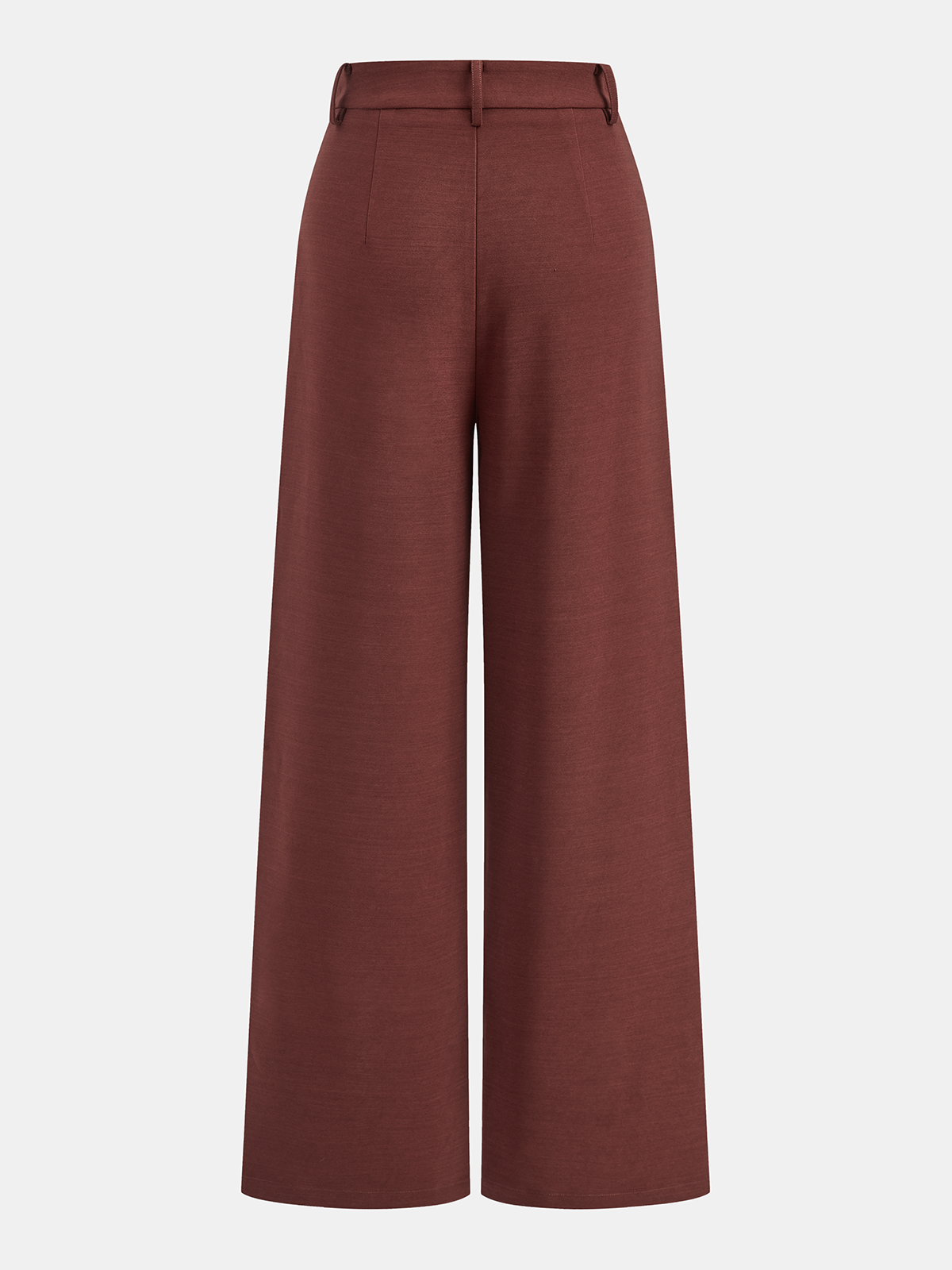 Mid-Waist Pleated Wide-Leg Pants-Chicvia