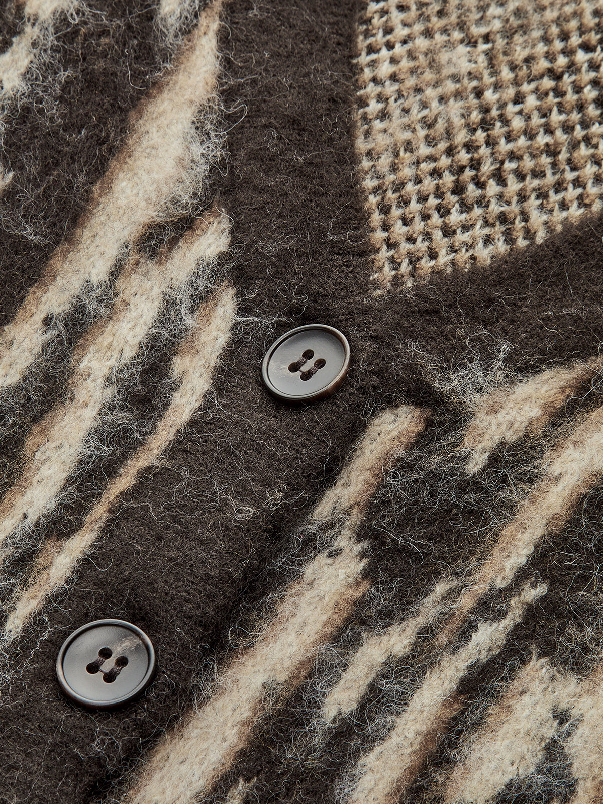 Button-Front Animal Print Knitted Vest-Chicvia