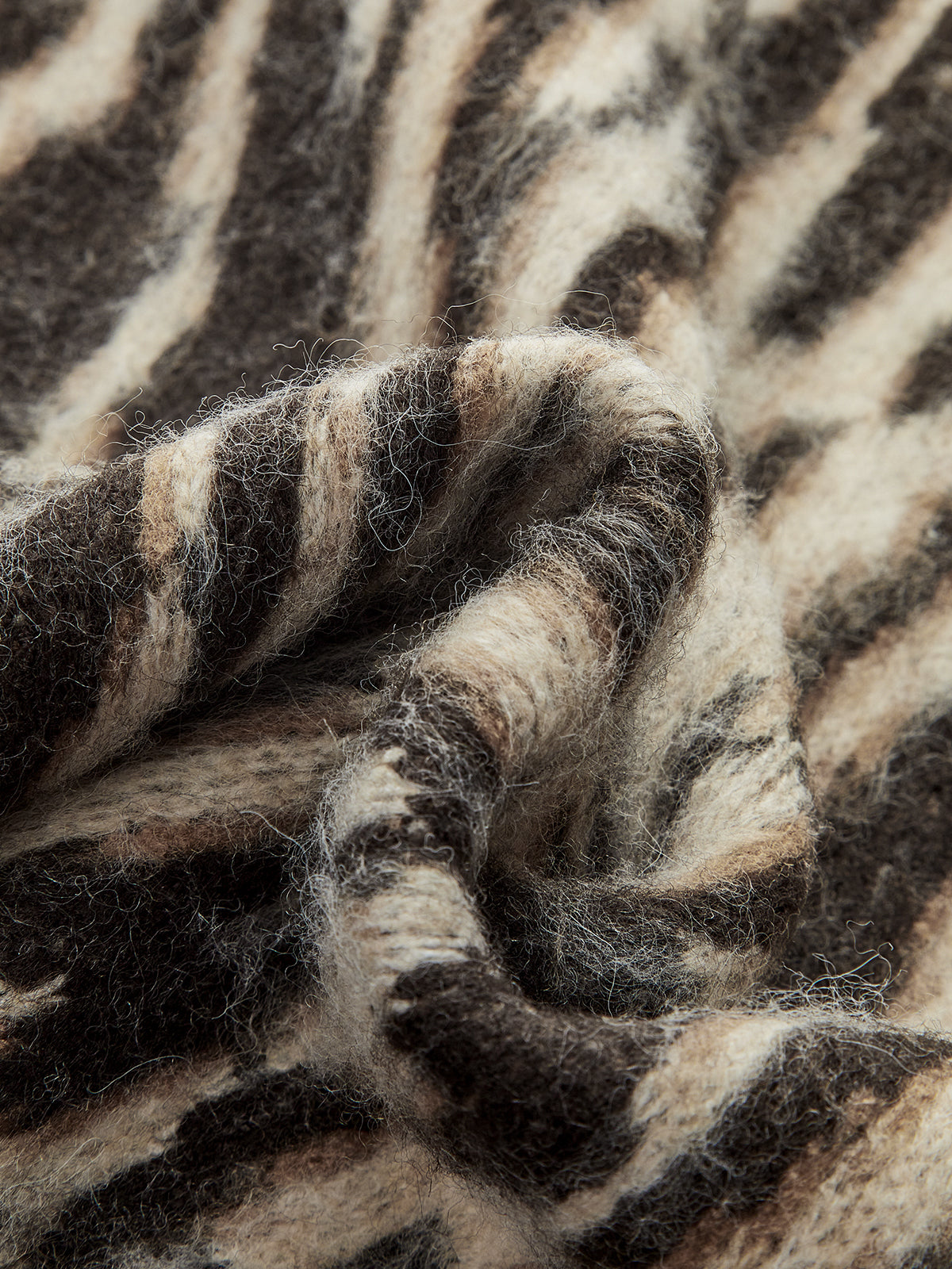 Button-Front Animal Print Knitted Vest-Chicvia