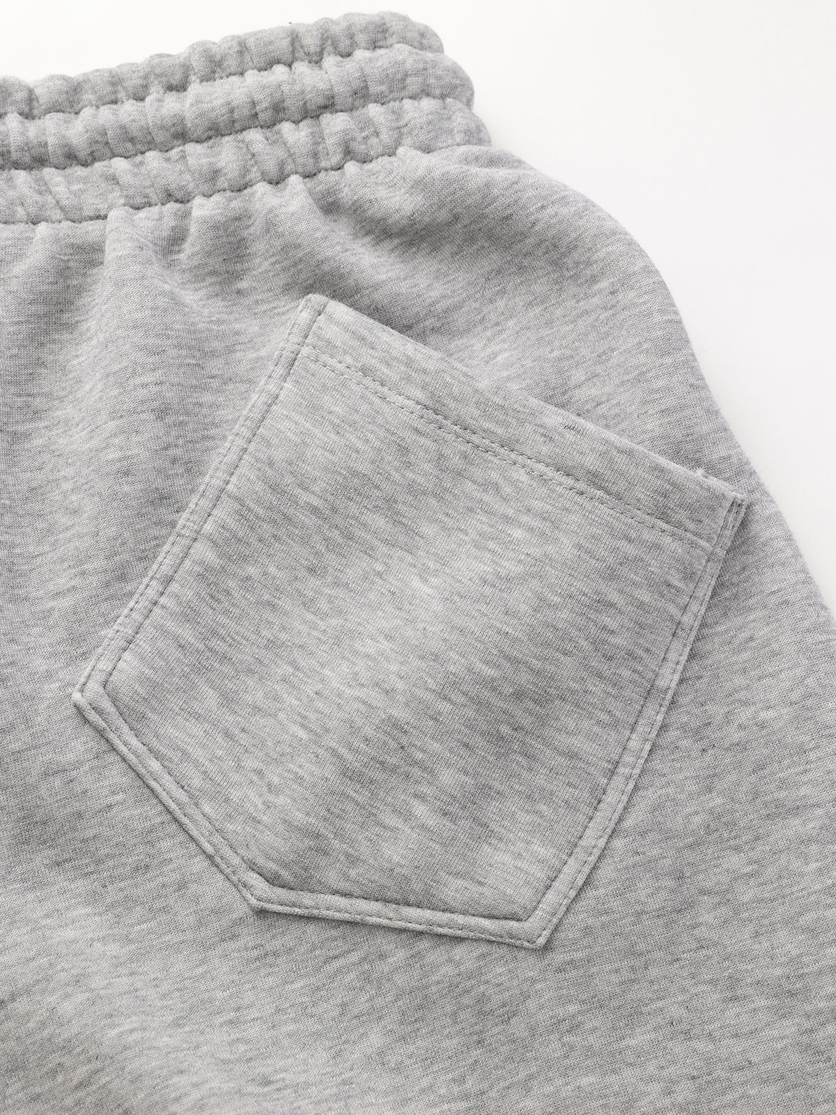 Curved-Leg Drawstring Sweatpants-Chicvia