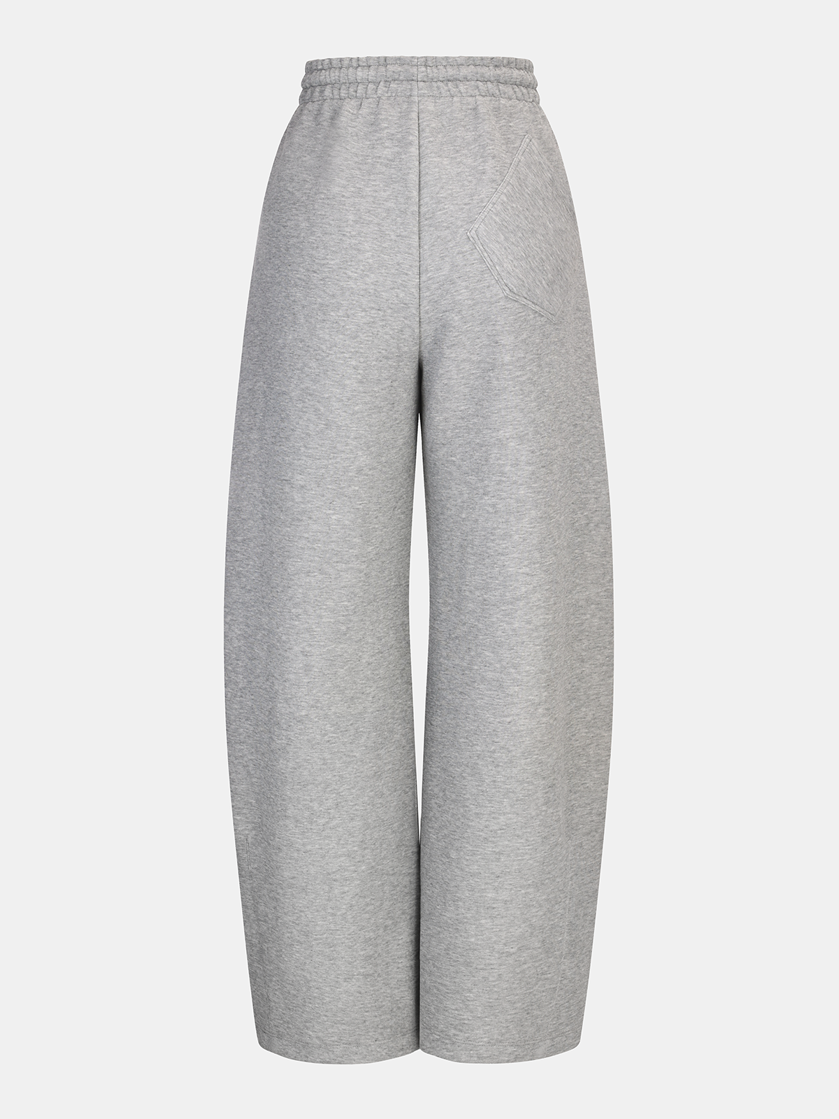 Curved-Leg Drawstring Sweatpants-Chicvia