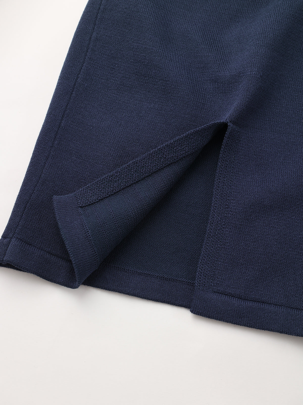 Knit V-Neck Cardigan and Slit Pants Set-Chicvia