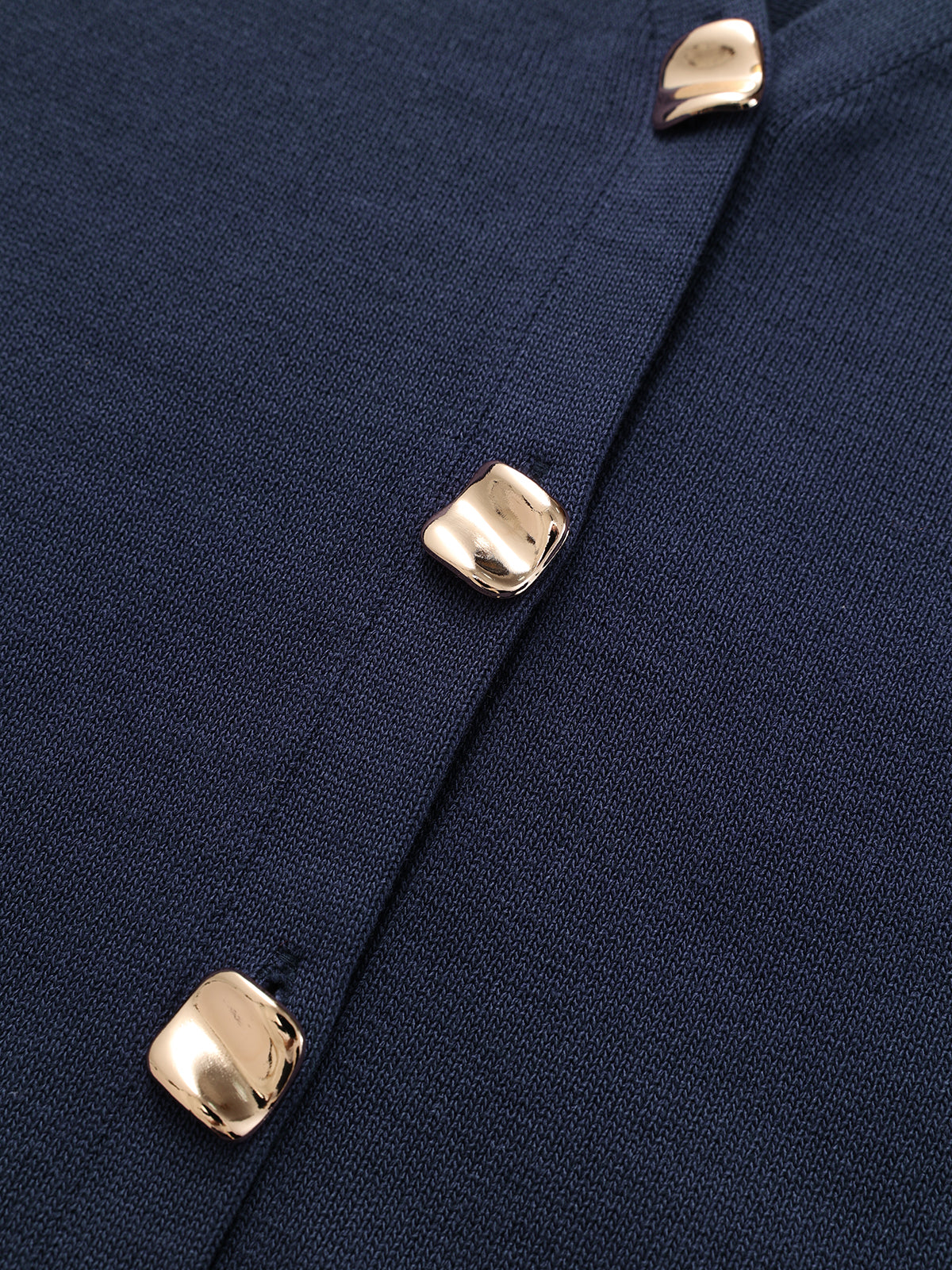 Knit V-Neck Cardigan and Slit Pants Set-Chicvia