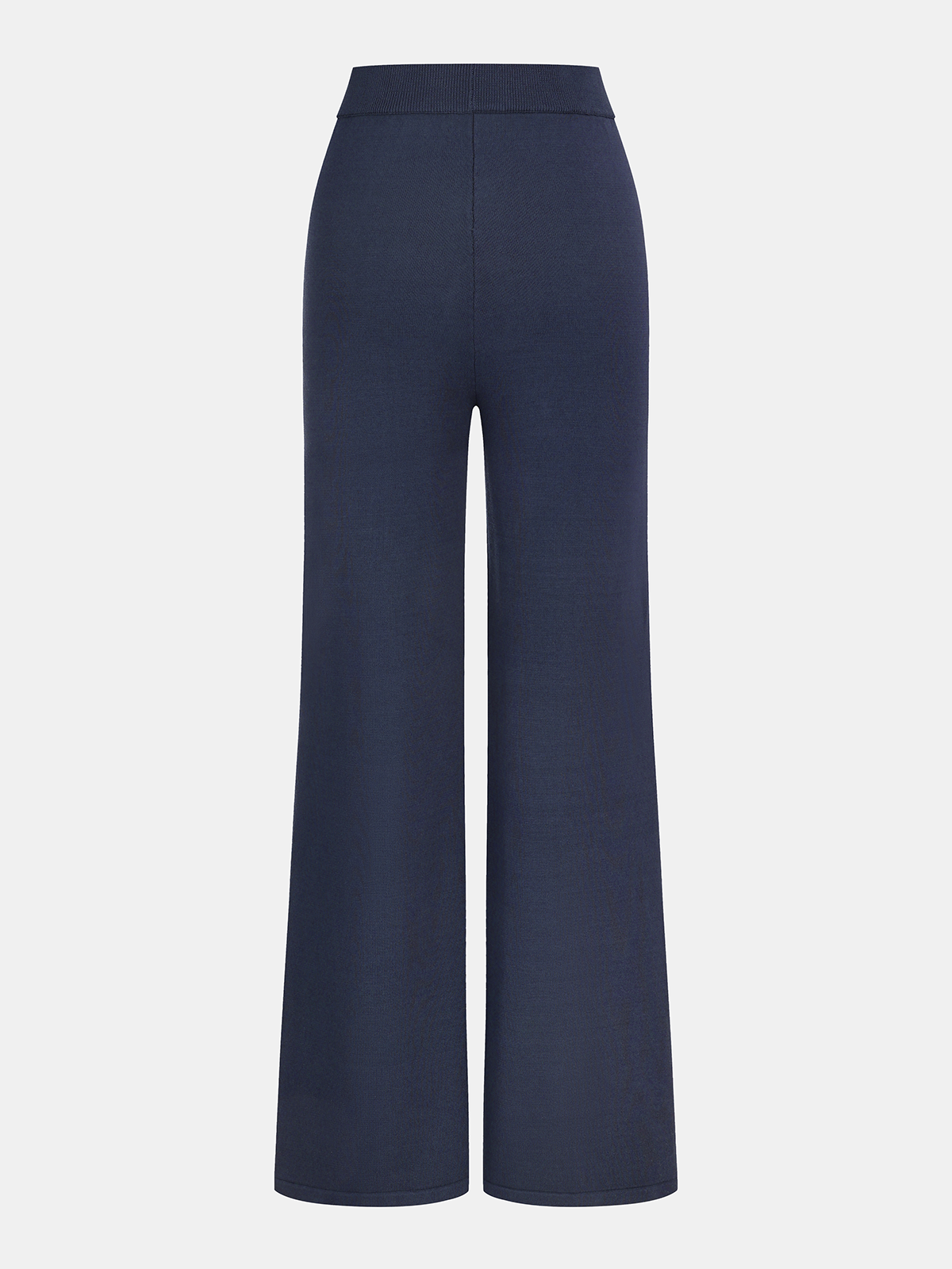 Knit V-Neck Cardigan and Slit Pants Set-Chicvia