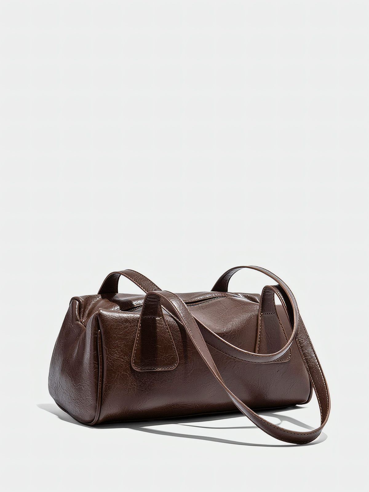 Double Handle Vintage Baguette Bag-Chicvia