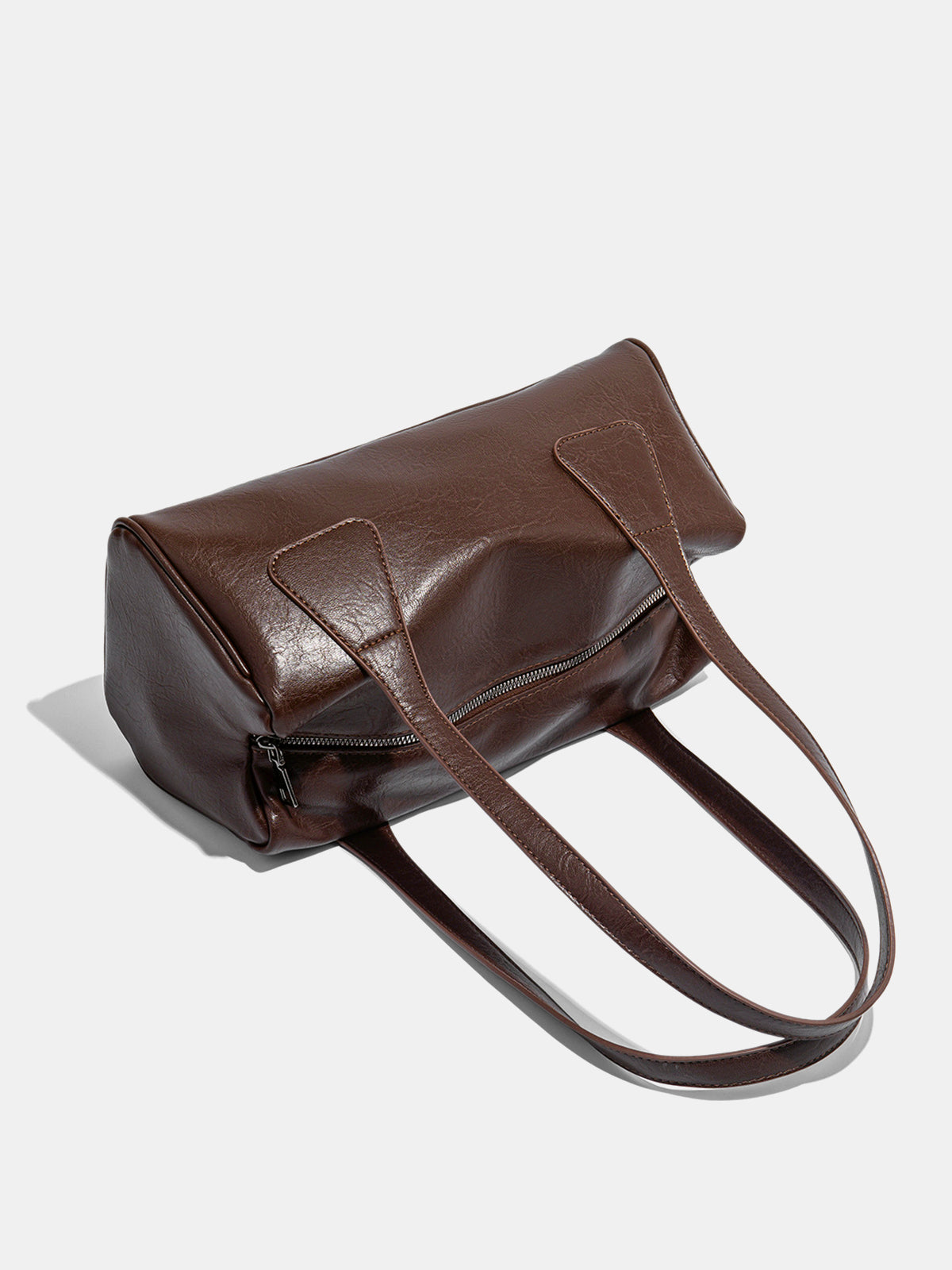 Double Handle Vintage Baguette Bag-Chicvia