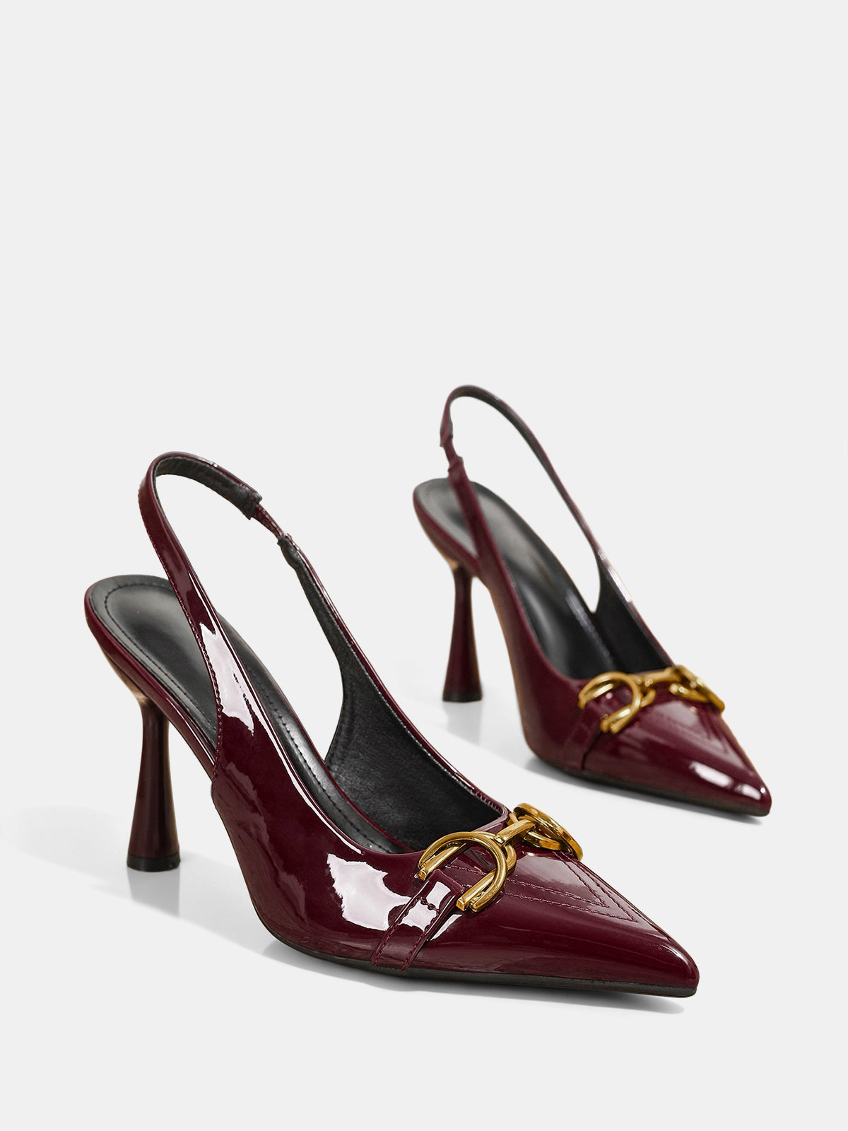 Horsebit Detail Slingback Pumps-Chicvia