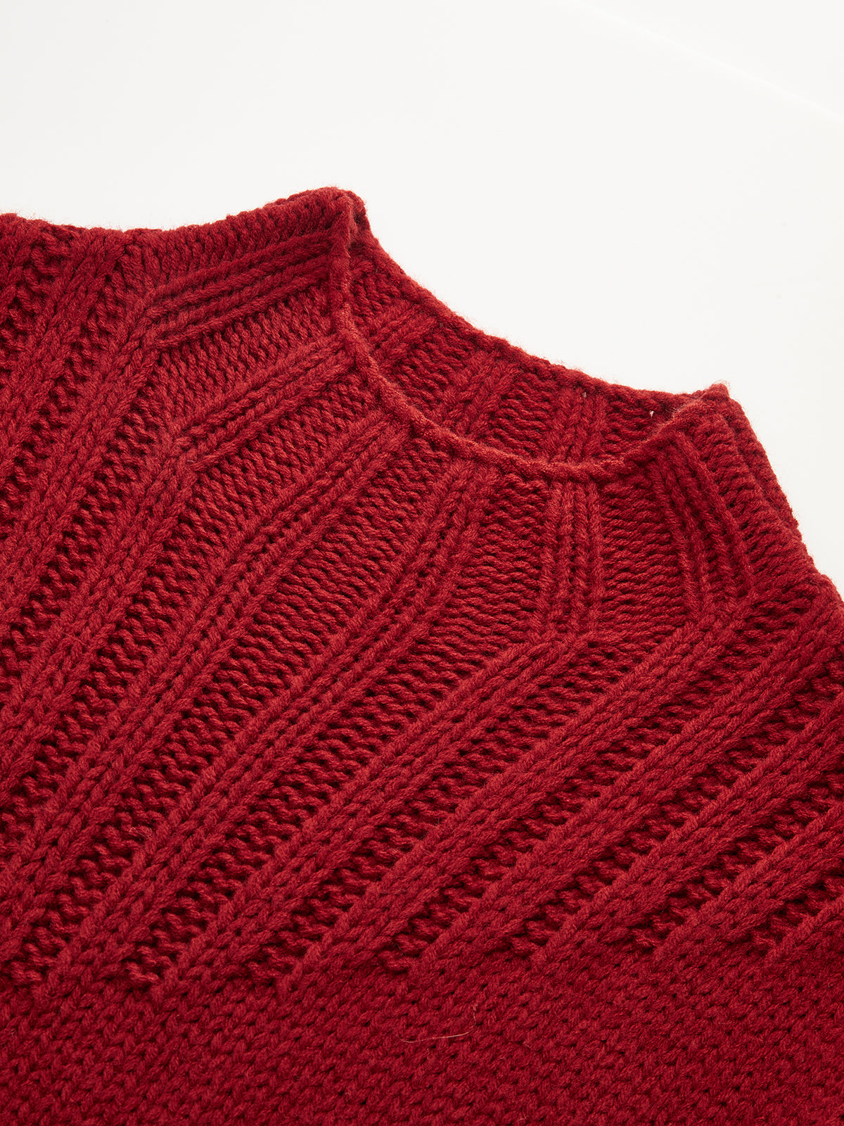 Mock Neck Knitted Sleeveless Vest-Chicvia