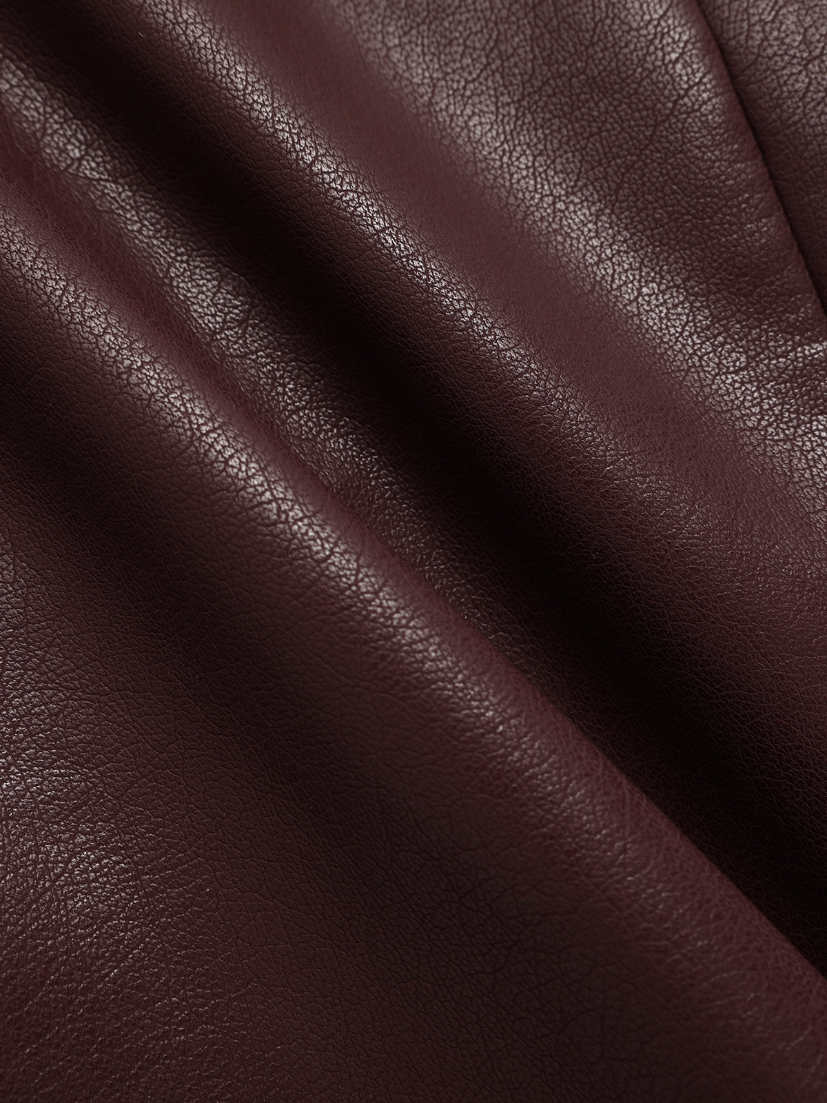 Collared Faux Leather Cropped Cross-Front Top-Chicvia