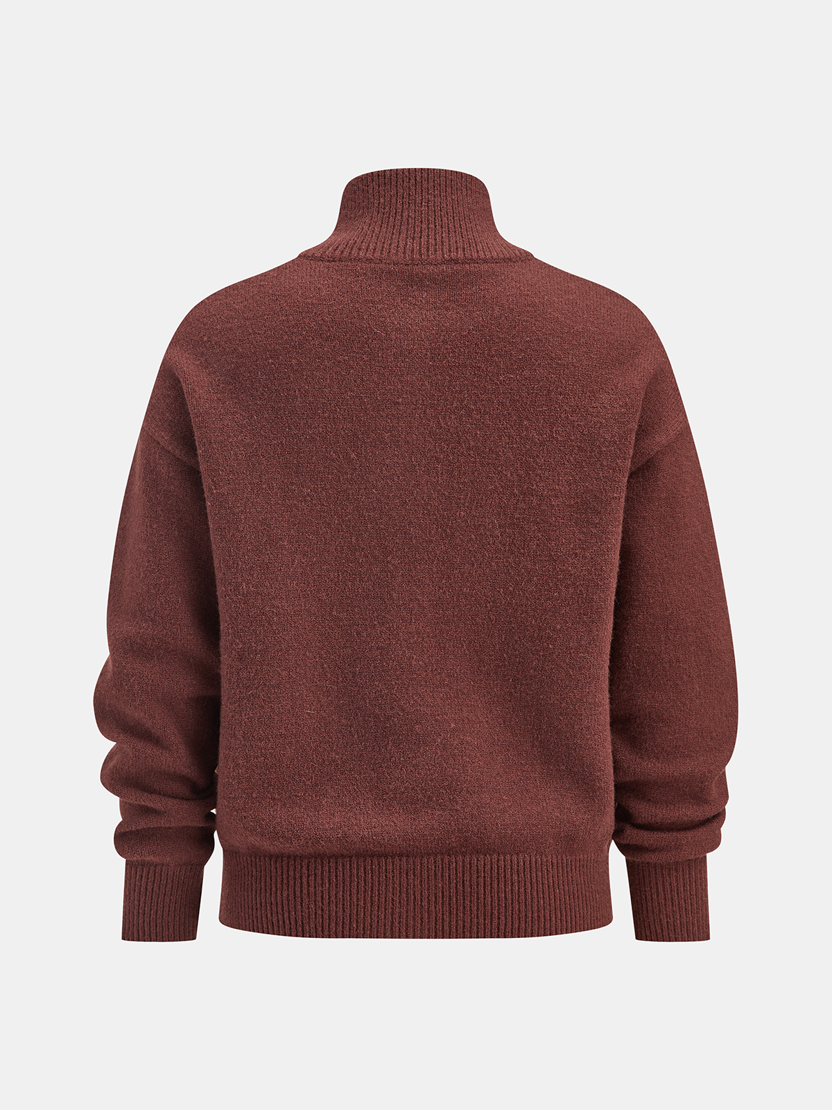 Metal Button Stand Collar Knit Cardigan-Chicvia