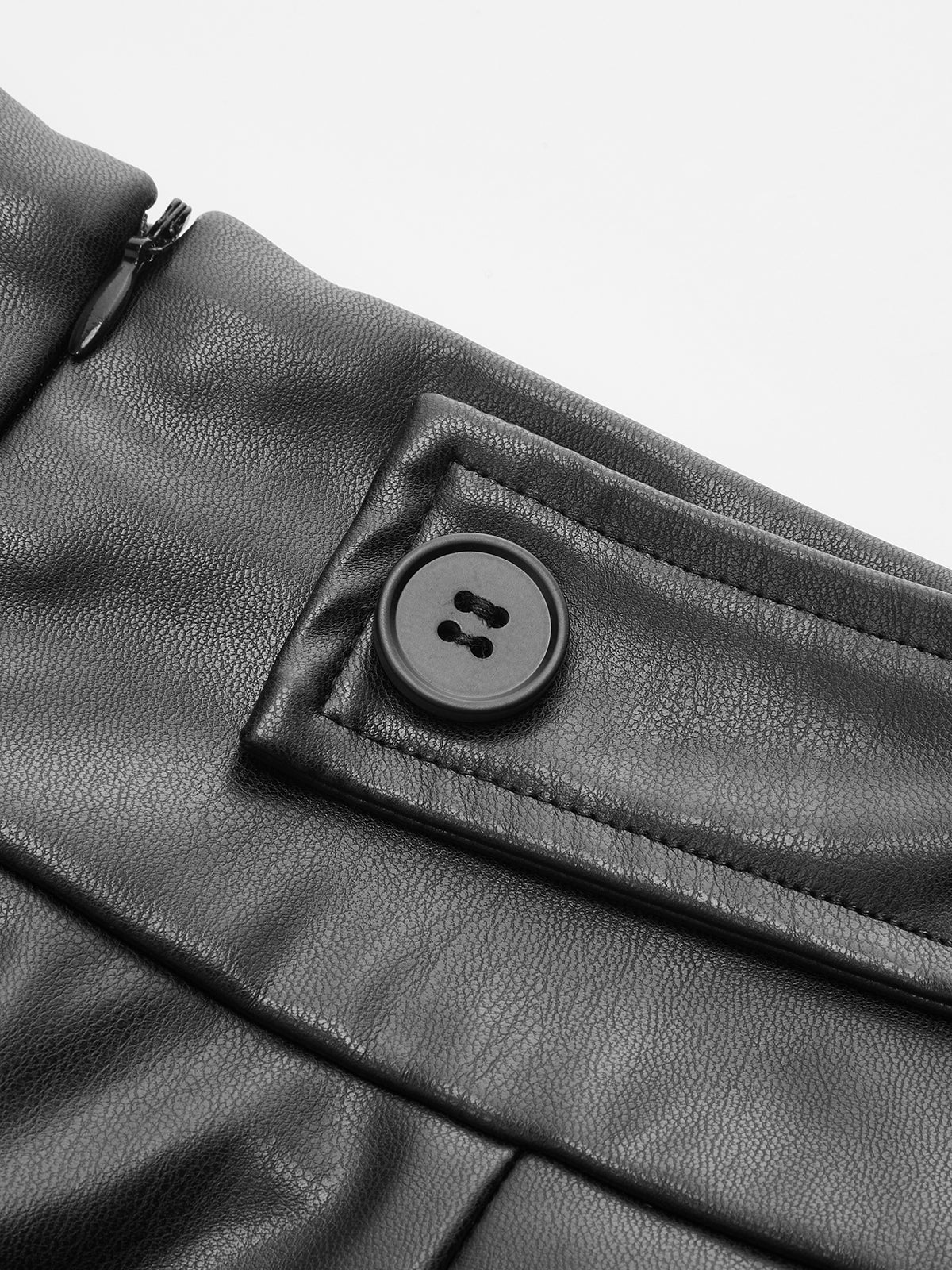 Faux Leather Maxi Pencil Skirt-Chicvia