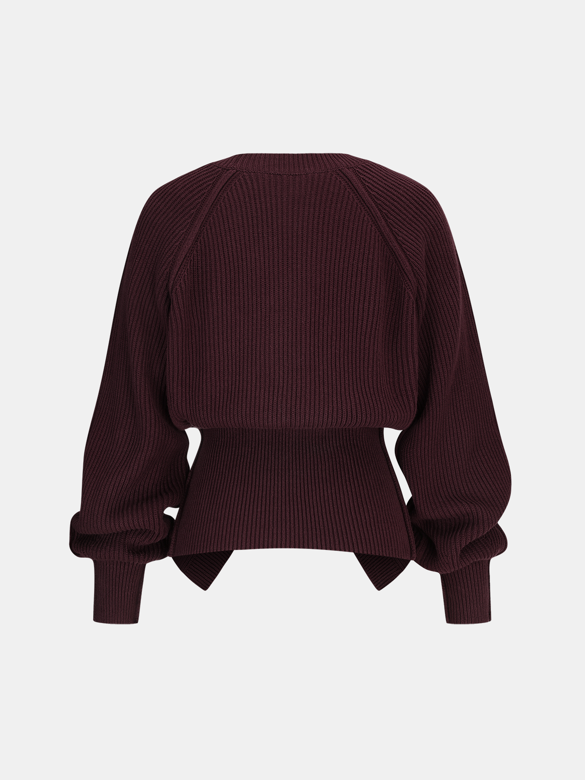 Metal Button Cinched Waist Knit Cardigan-Chicvia