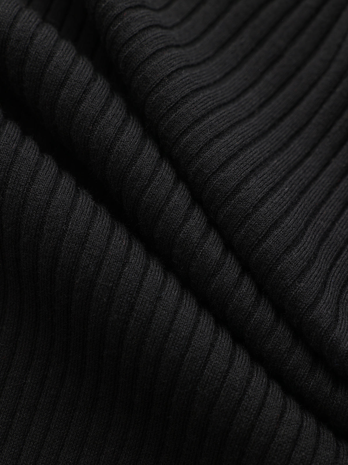 Mock Neck Contrast Sleeve Ribbed Knit Top-Chicvia