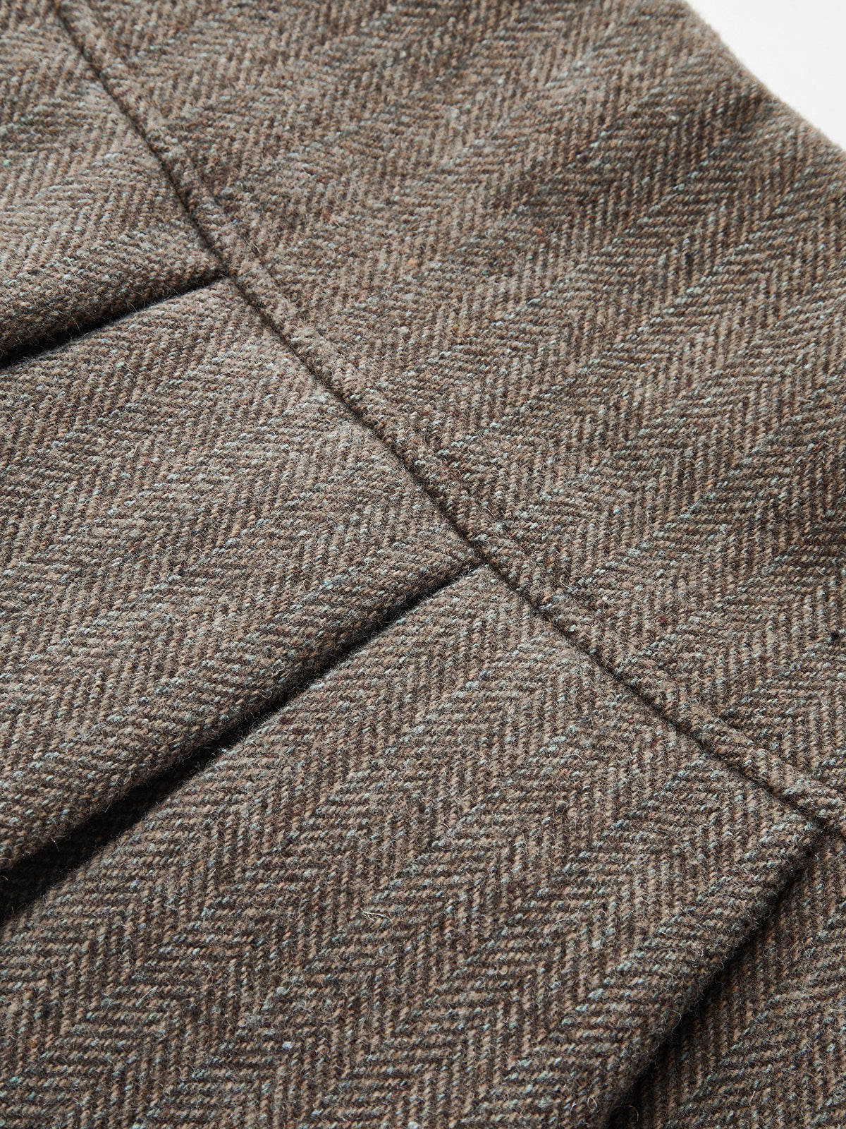 Herringbone Tweed Pleated Mini Skirt-Chicvia