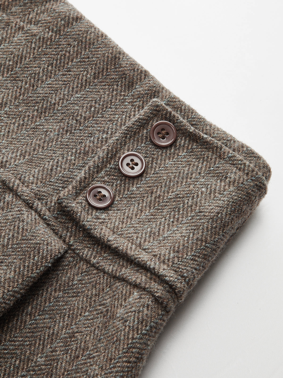 Herringbone Tweed Pleated Mini Skirt-Chicvia