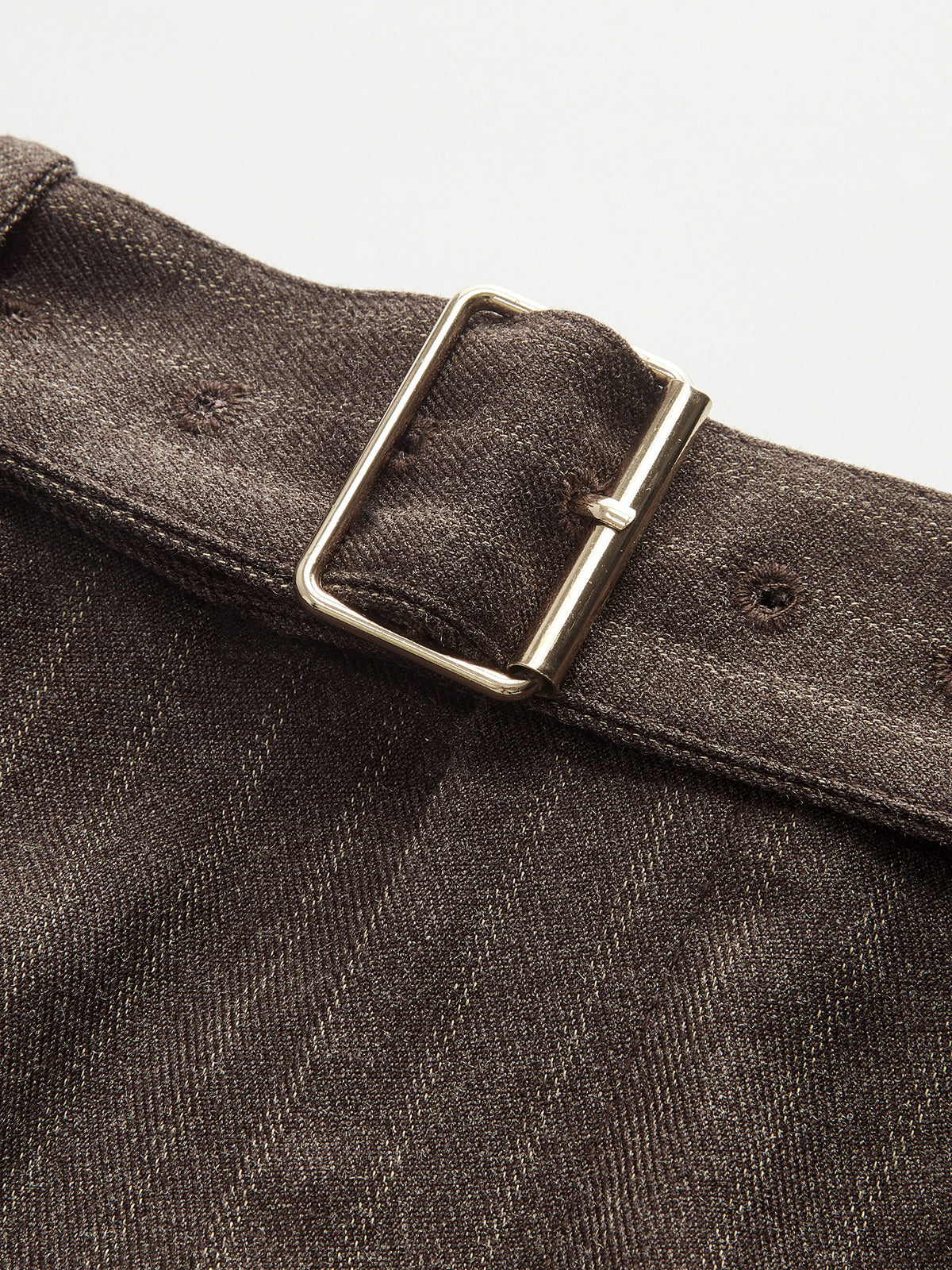 Belted Pinstripe Mid-Waist Wide-Leg Pants-Chicvia