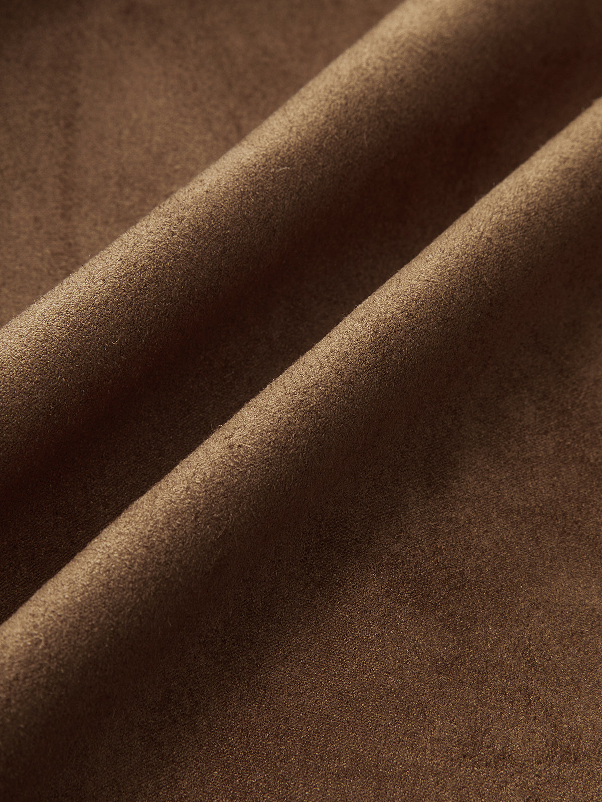 Plaid Panel Suede Effect Midi Skirt with Belt-Chicvia