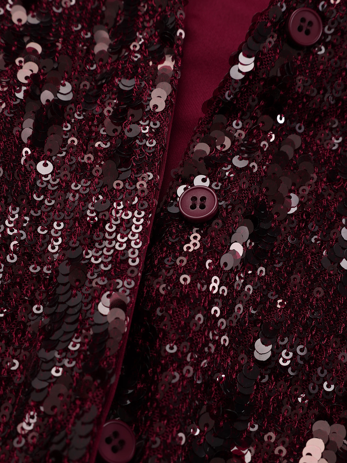 Collared Long Sleeve Sequin Bodysuit-Chicvia