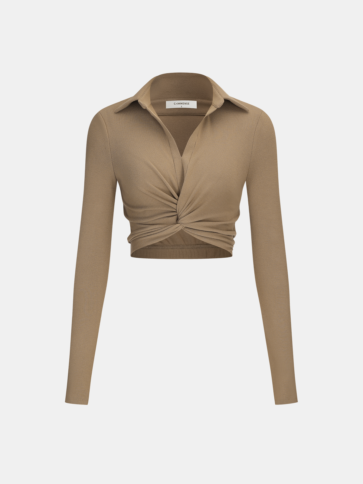 Knit Twisted Cropped Top and Skirt Set-Chicvia