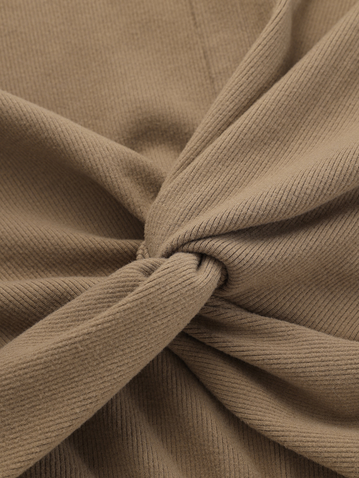 Knit Twisted Cropped Top and Skirt Set-Chicvia