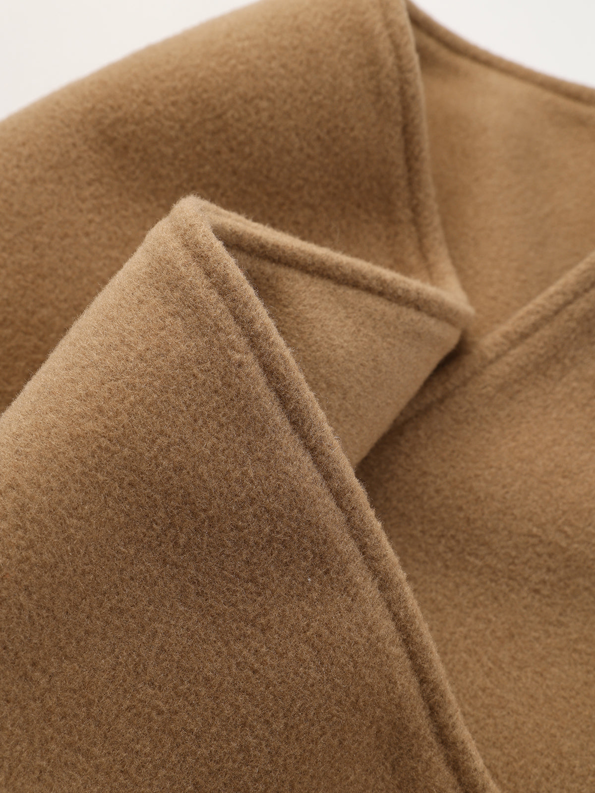 Double-Breasted Coat with Scarf Collar-Chicvia