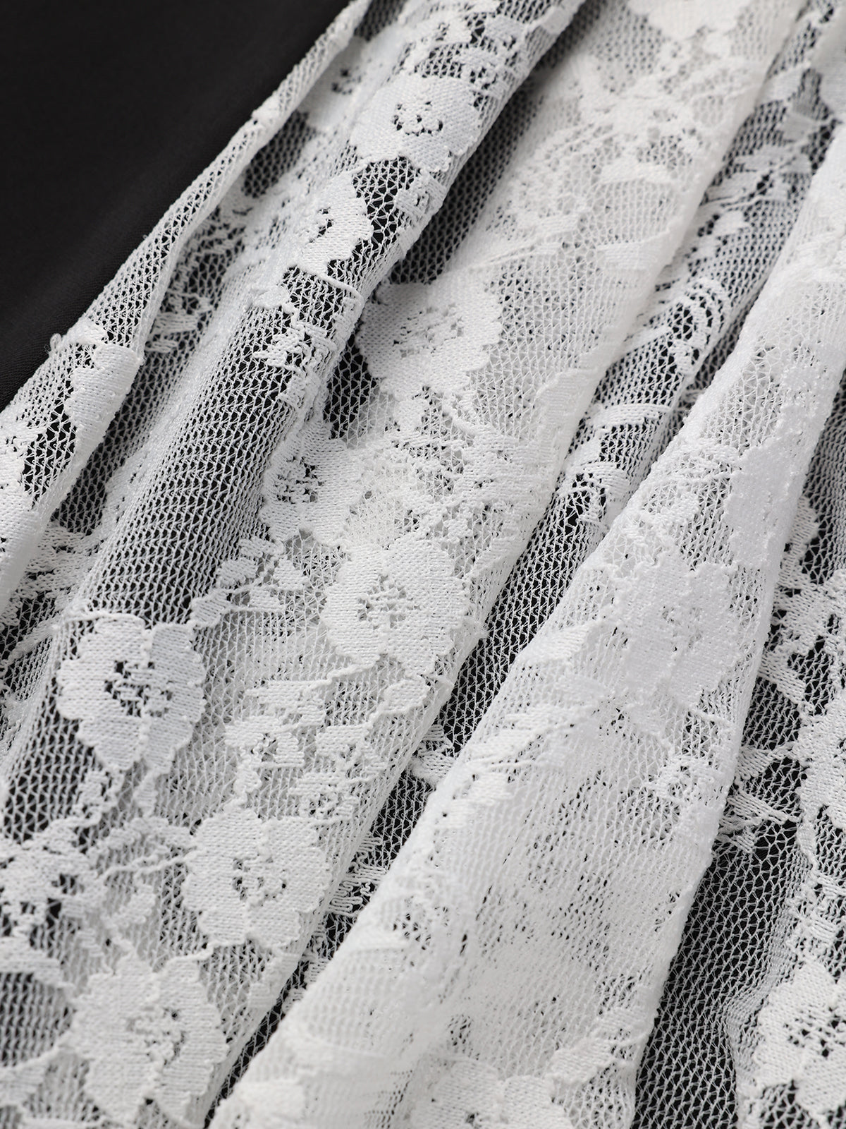 Lace Side Maxi Skirt-Chicvia