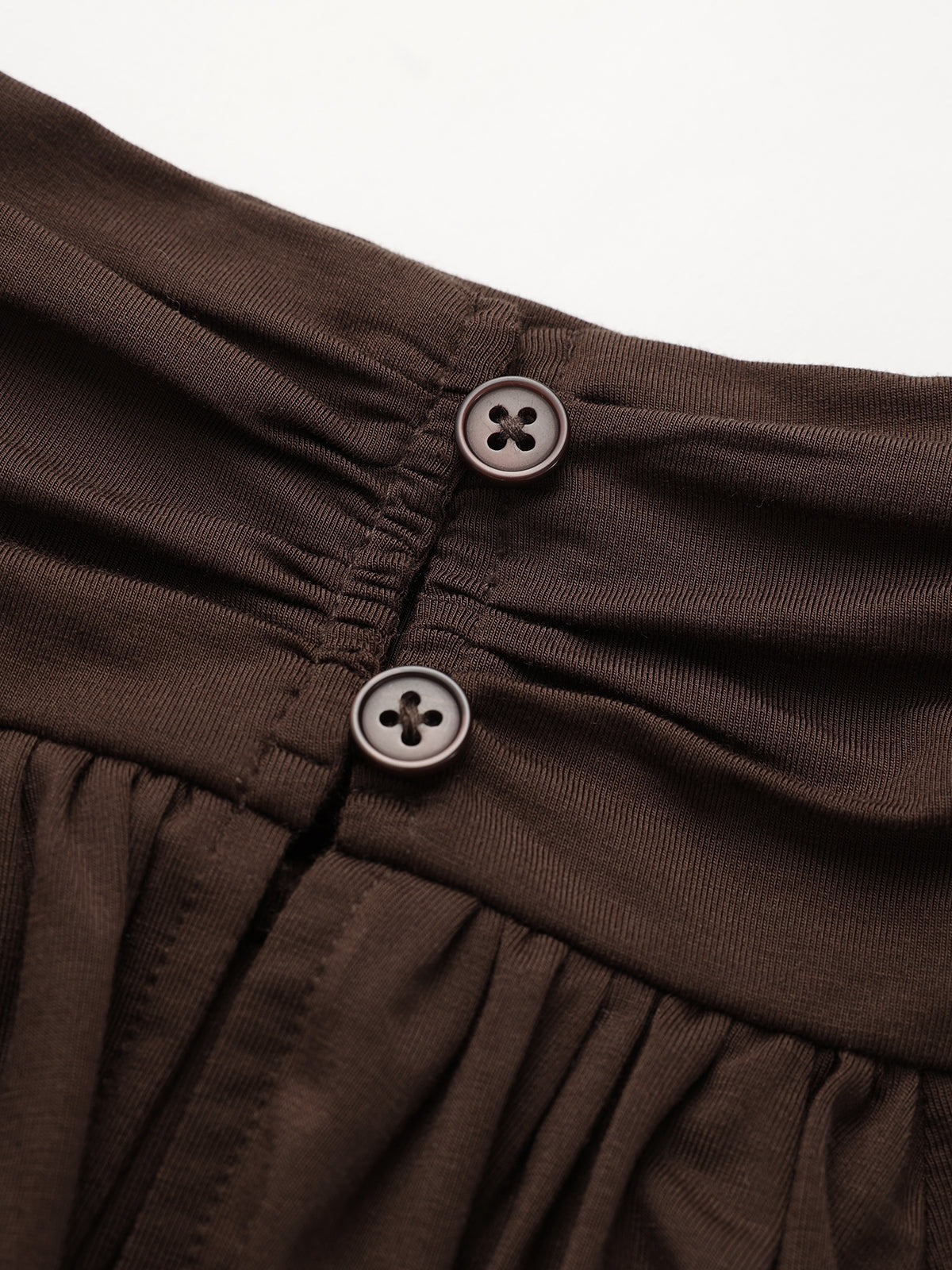 Mock Neck Ruched Modal Long-Sleeve Top-Chicvia