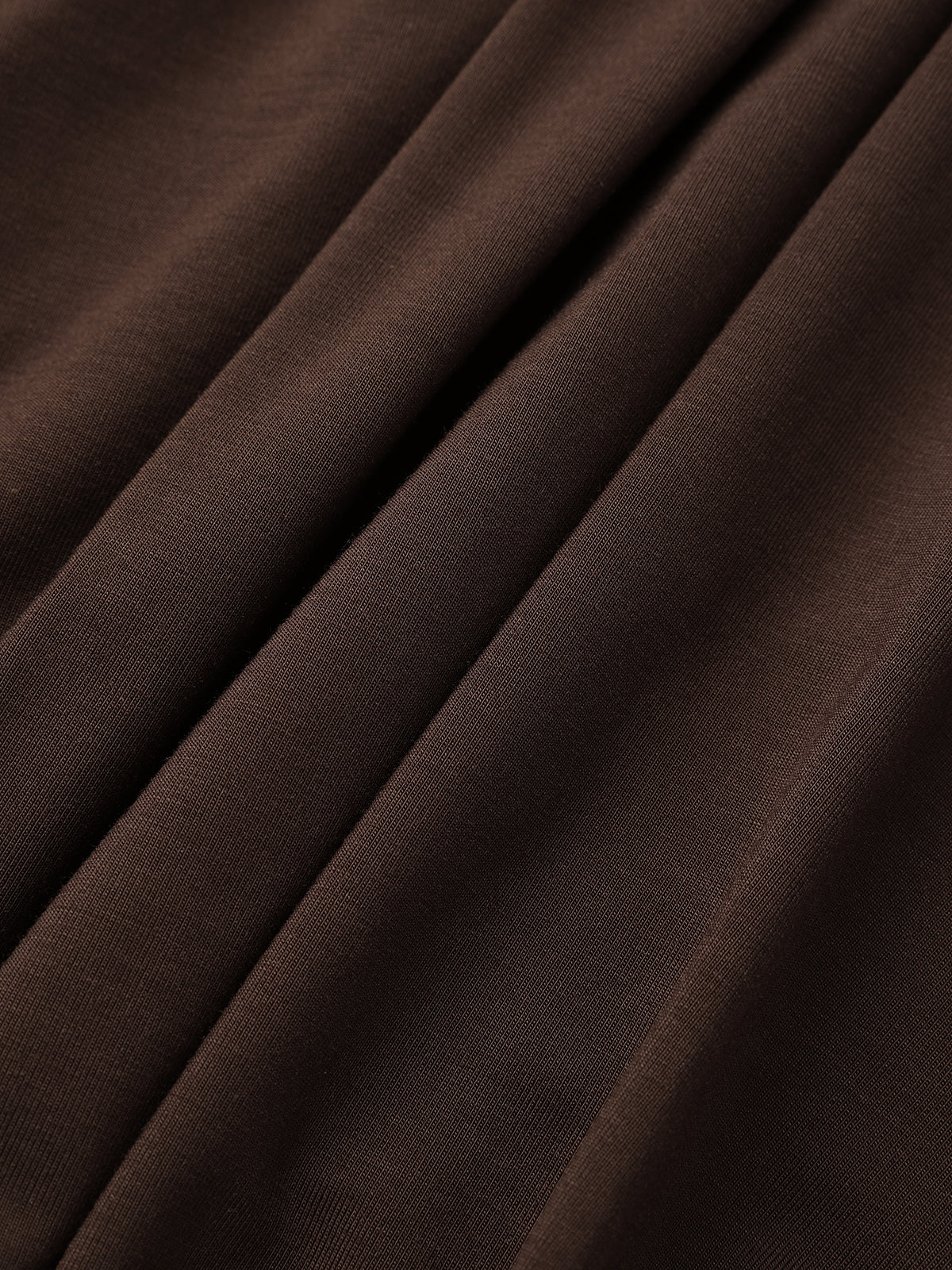 Mock Neck Ruched Modal Long-Sleeve Top-Chicvia