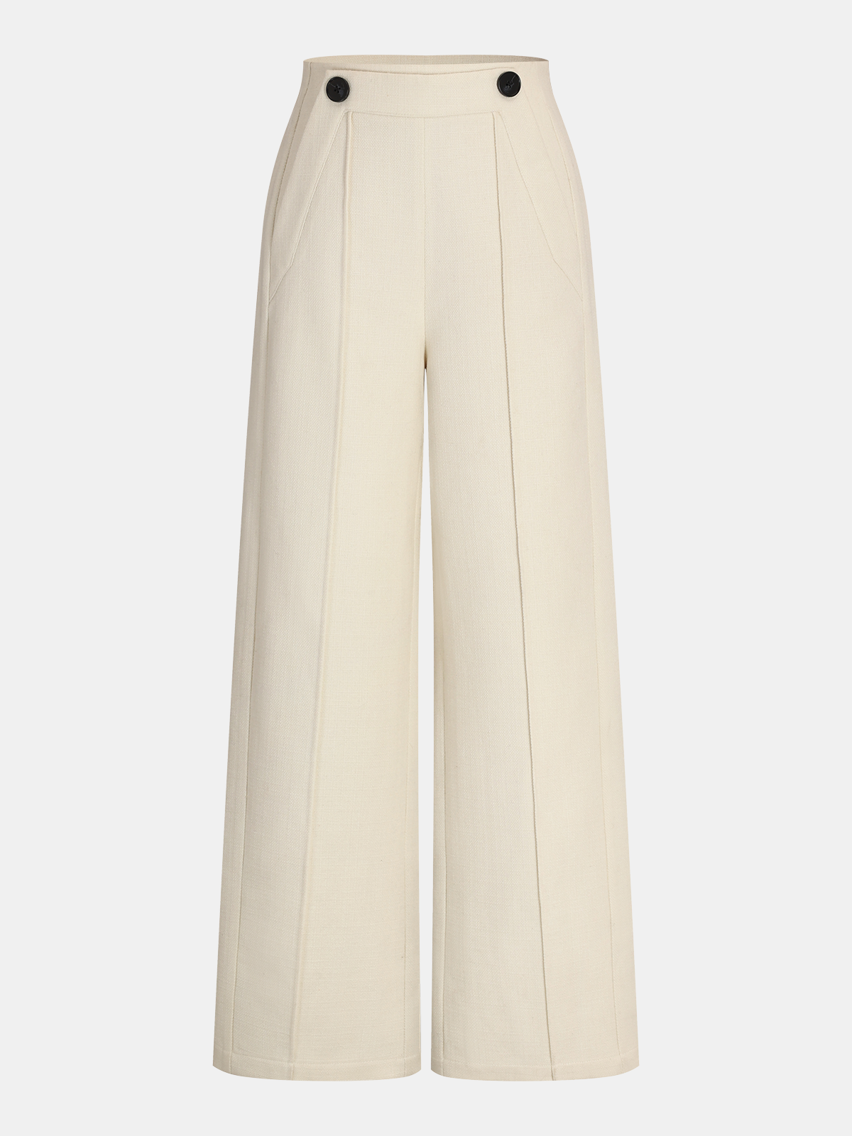 Mid-Waist Straight-Leg Pants-Chicvia