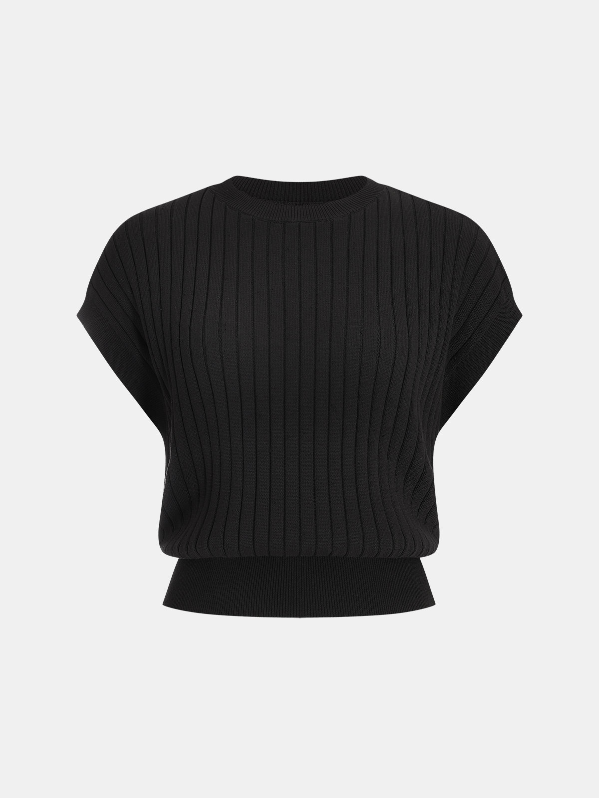 Knit Cap Sleeve Top and Midi Skirt Set-Chicvia