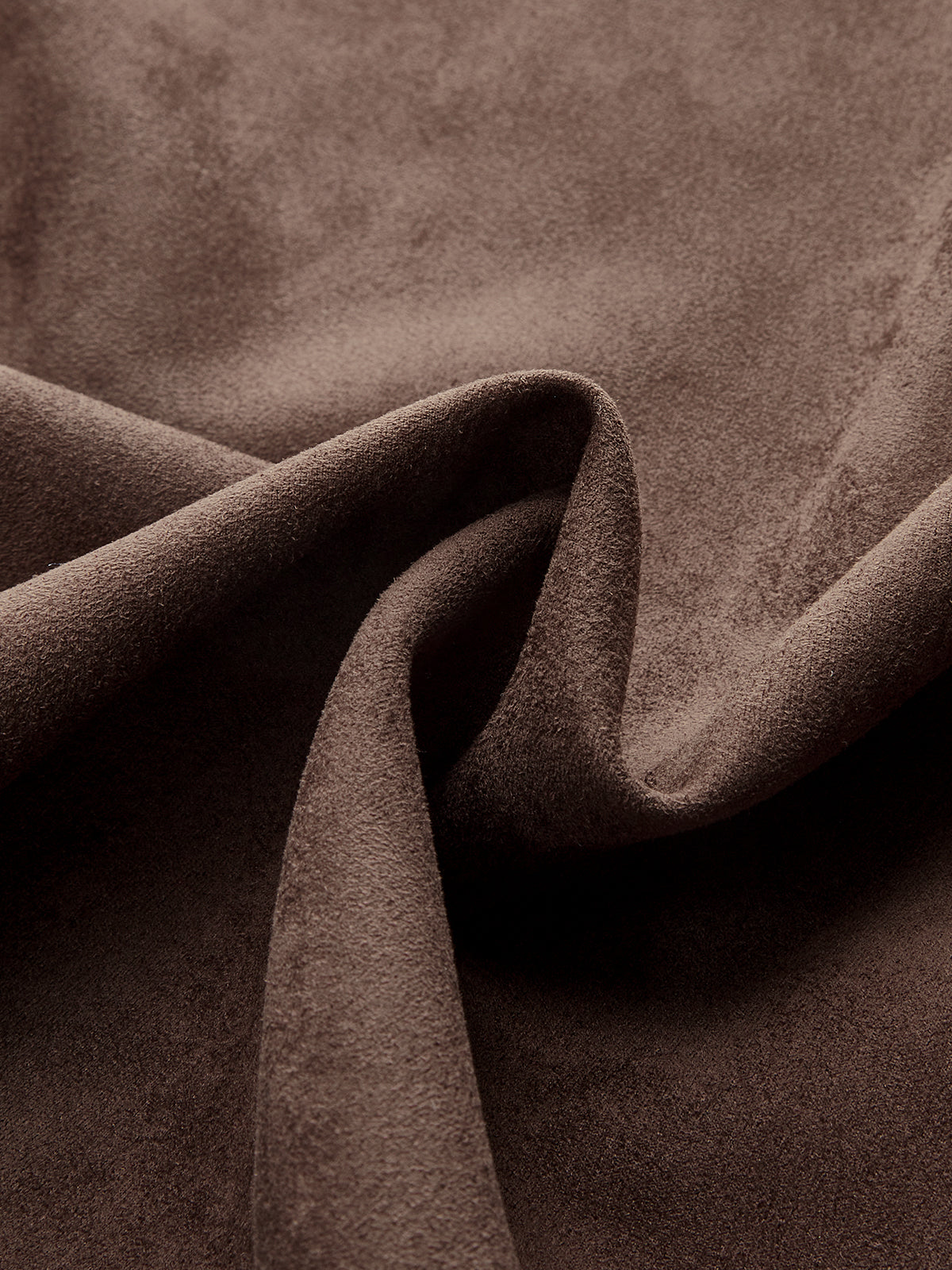 Crocodile PU Leather Panel Suede Effect Midi Skirt-Chicvia