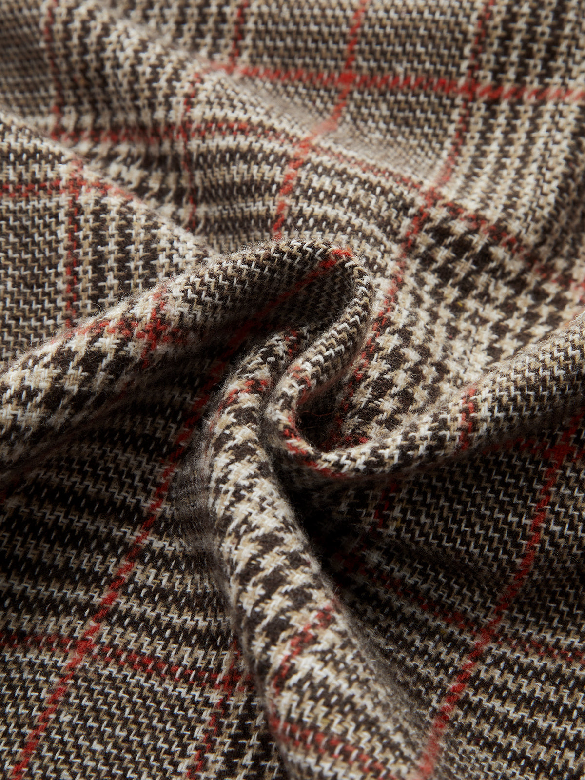 Metal Detail Slit Plaid Wide-Leg Pants-Chicvia