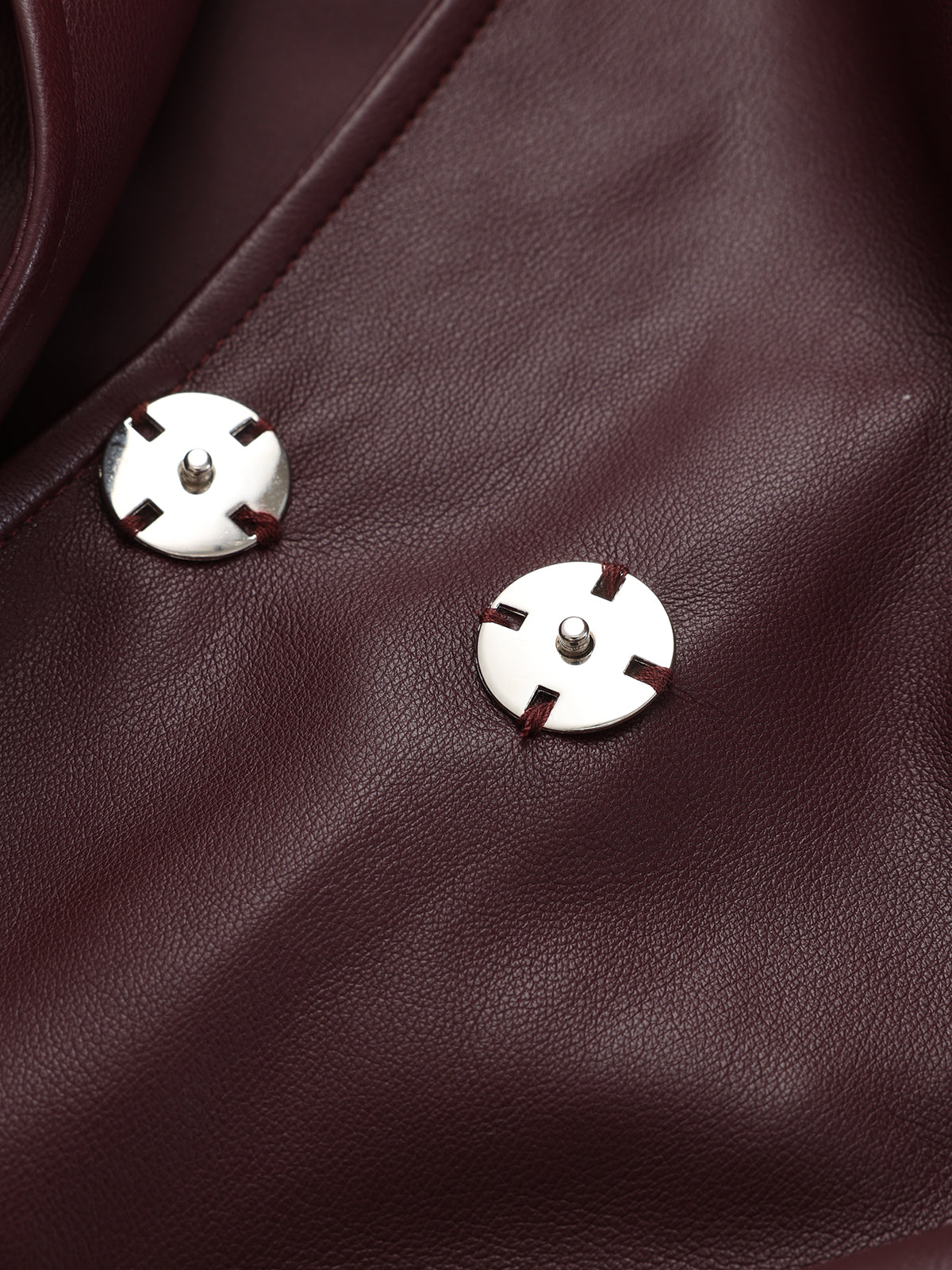 Lapel Faux Leather Belted Jacket-Chicvia