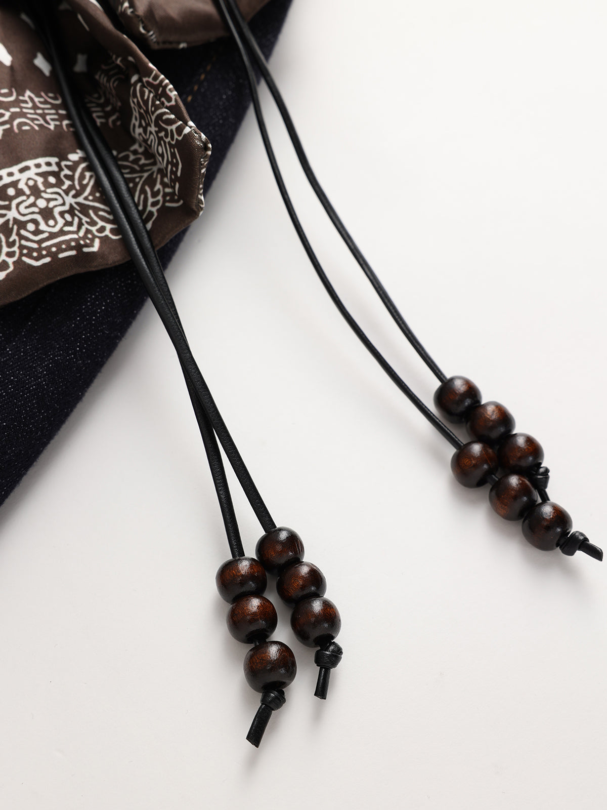 Mid-Waist Flared Jeans with Scarf Belt-Chicvia