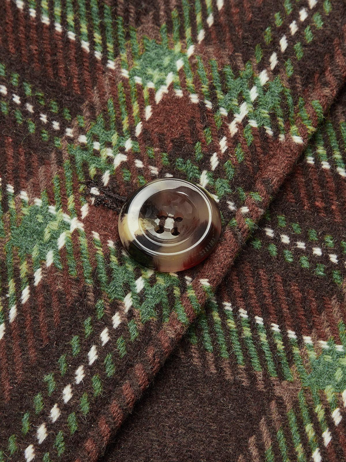 Collared Plaid Button-Front Coat-Chicvia