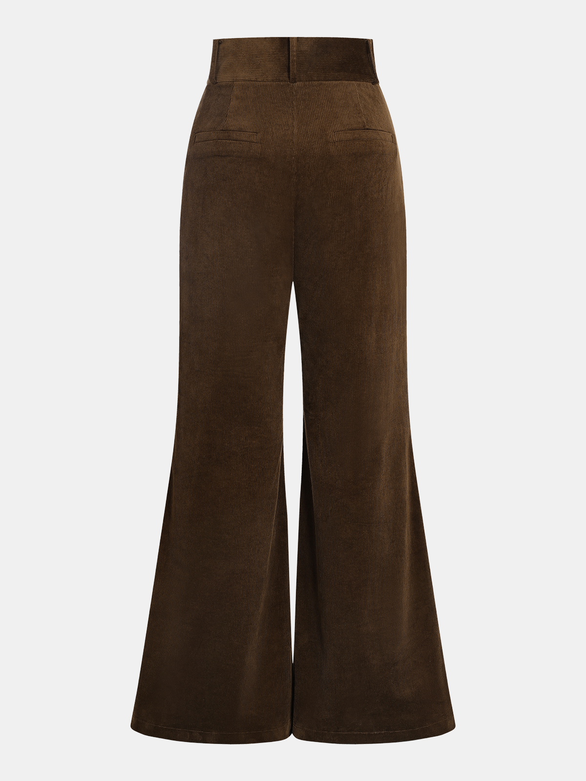 High-Waist Corduroy Flare Pants-Chicvia