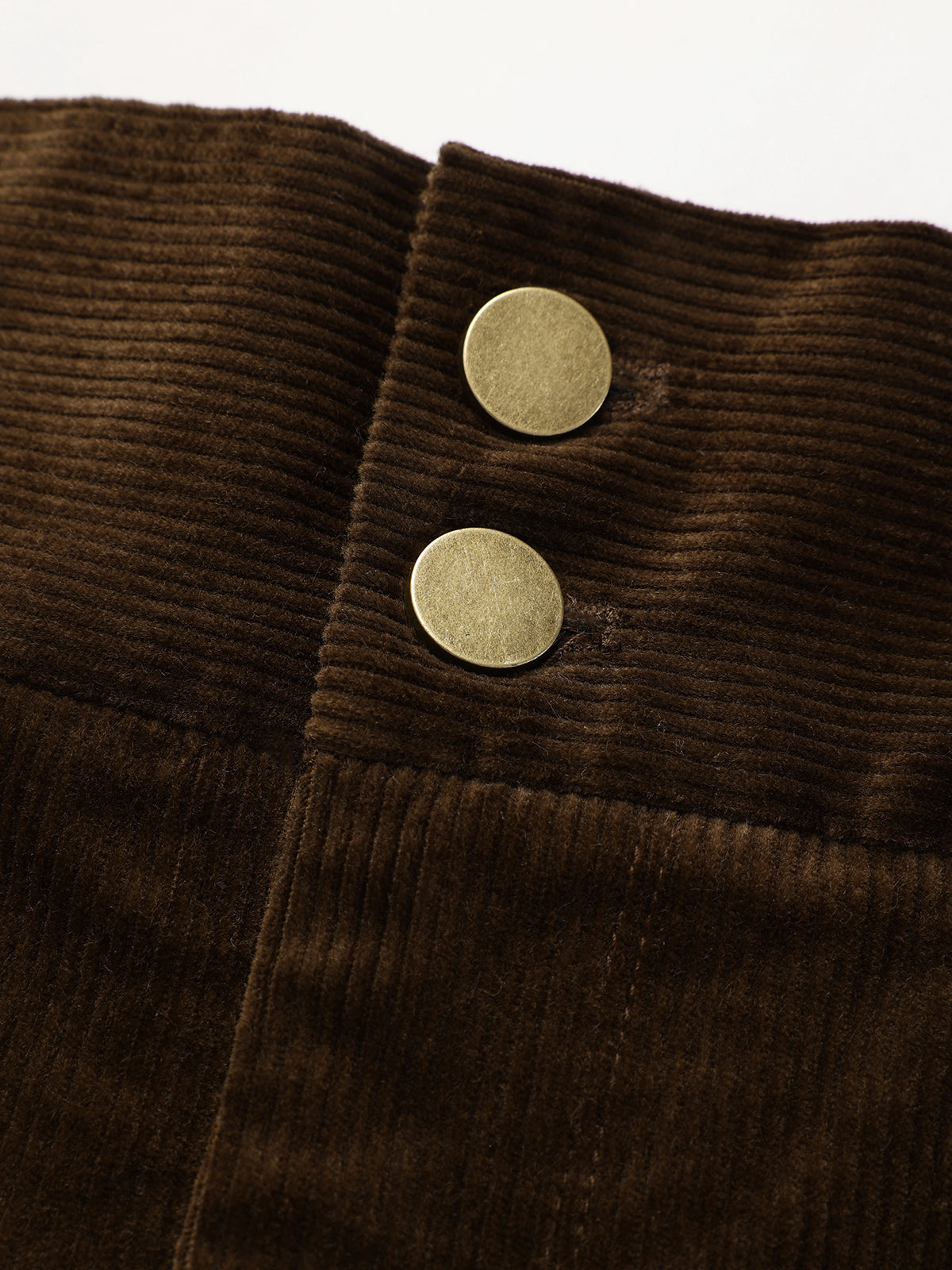 High-Waist Corduroy Flare Pants-Chicvia