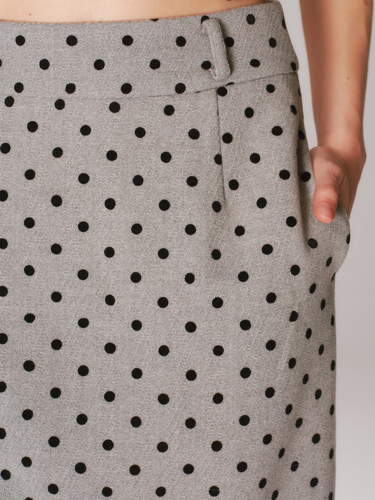 Polka Dot A-Line Mini Skirt-Chicvia