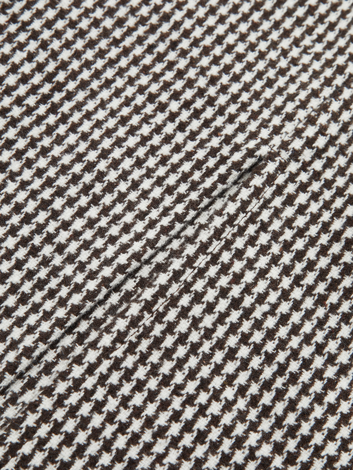 Houndstooth Tweed Belted Midi Skirt-Chicvia