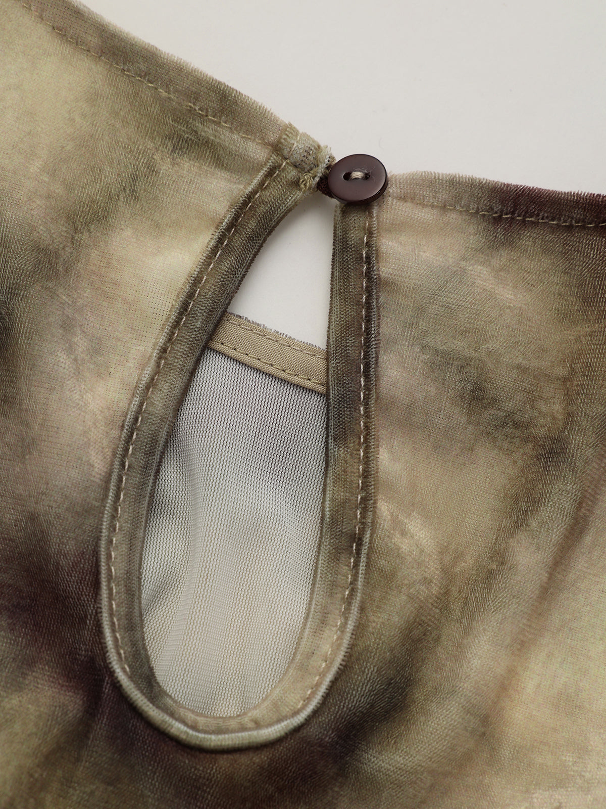 Plaid Velvet Ruched Long-Sleeve Top-Chicvia