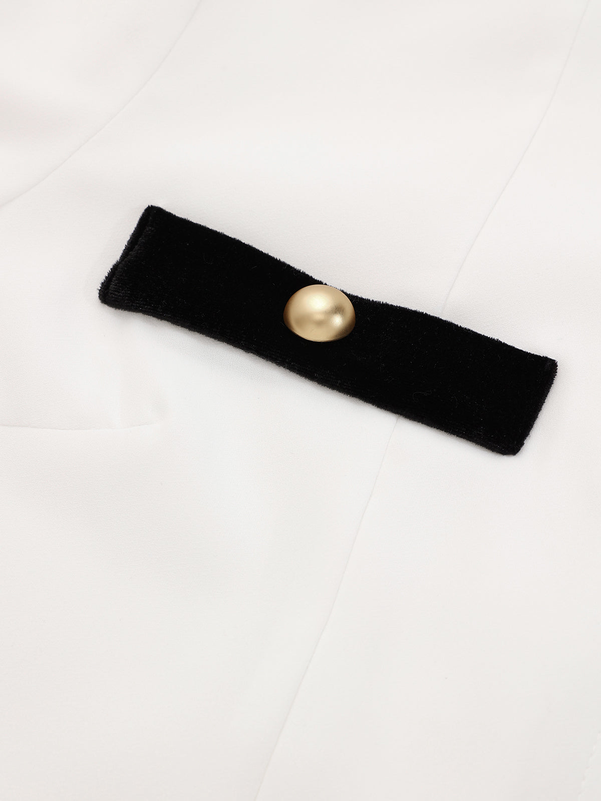 Pleated Cuff Contrast Panel Shirt-Chicvia