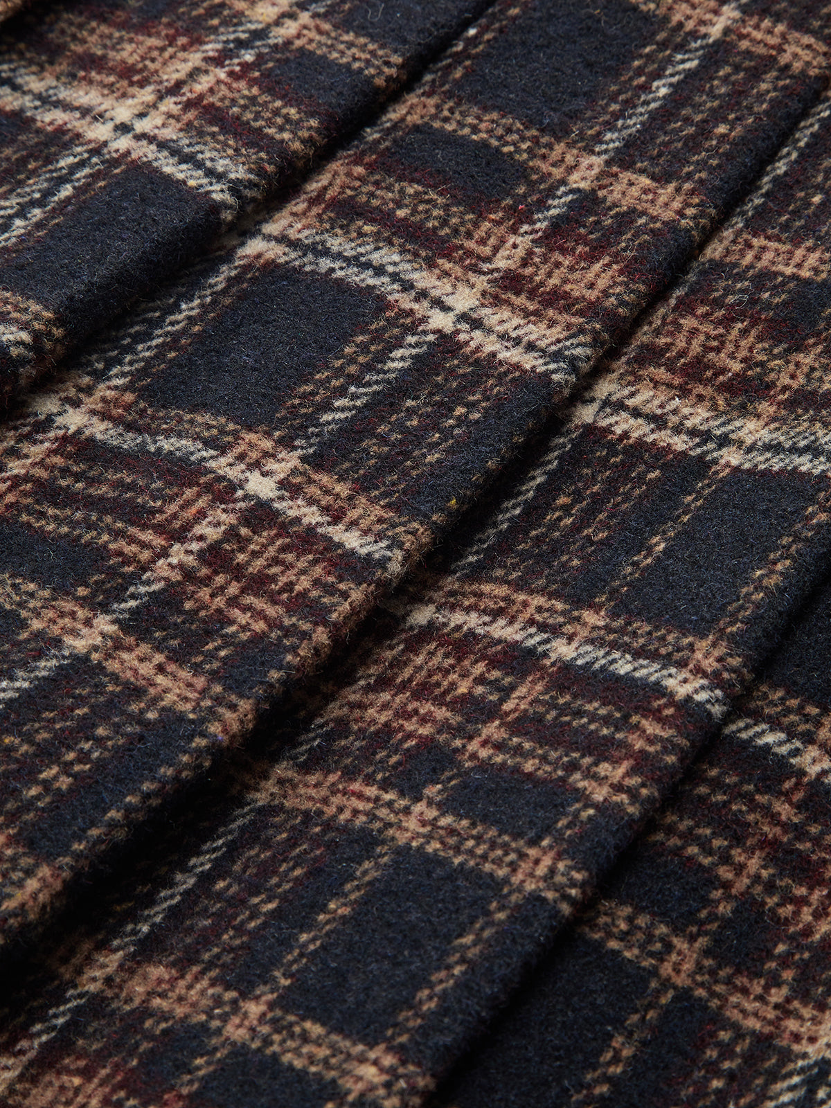 Buckle Detail Plaid Pleated Mini Skirt-Chicvia