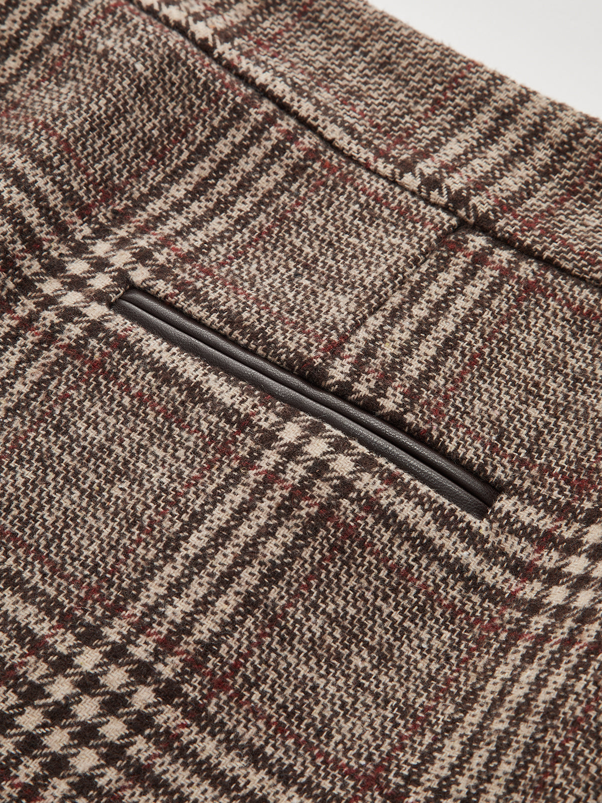 Plaid Tweed Mini Skirt-Chicvia