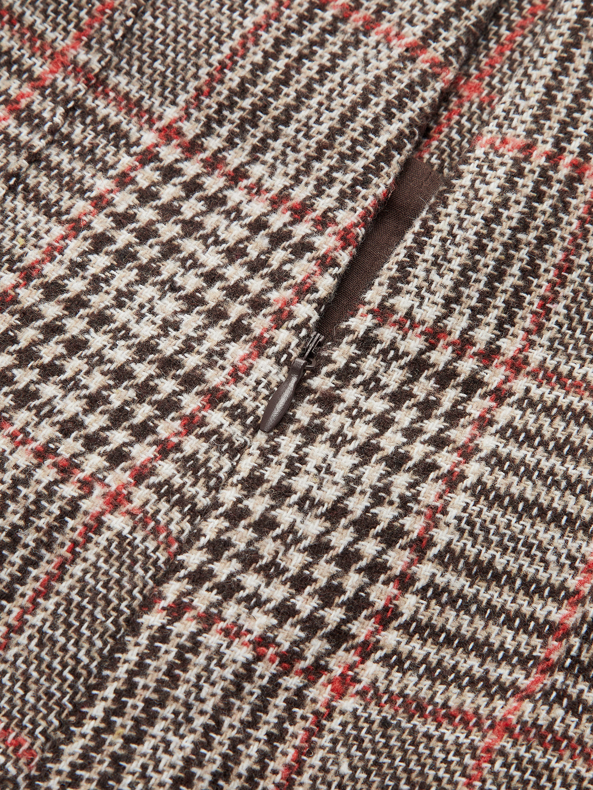 High-Waist Plaid Tweed Shorts-Chicvia